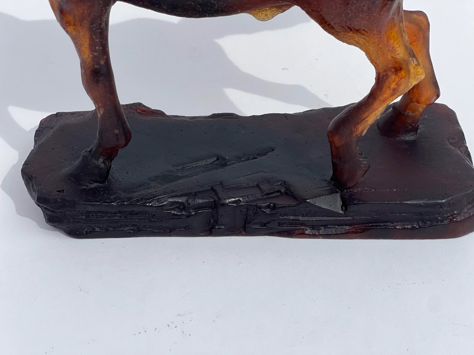 2001 Daum France Amber Pate De Verre Glass Art Horse Figurine. - 5