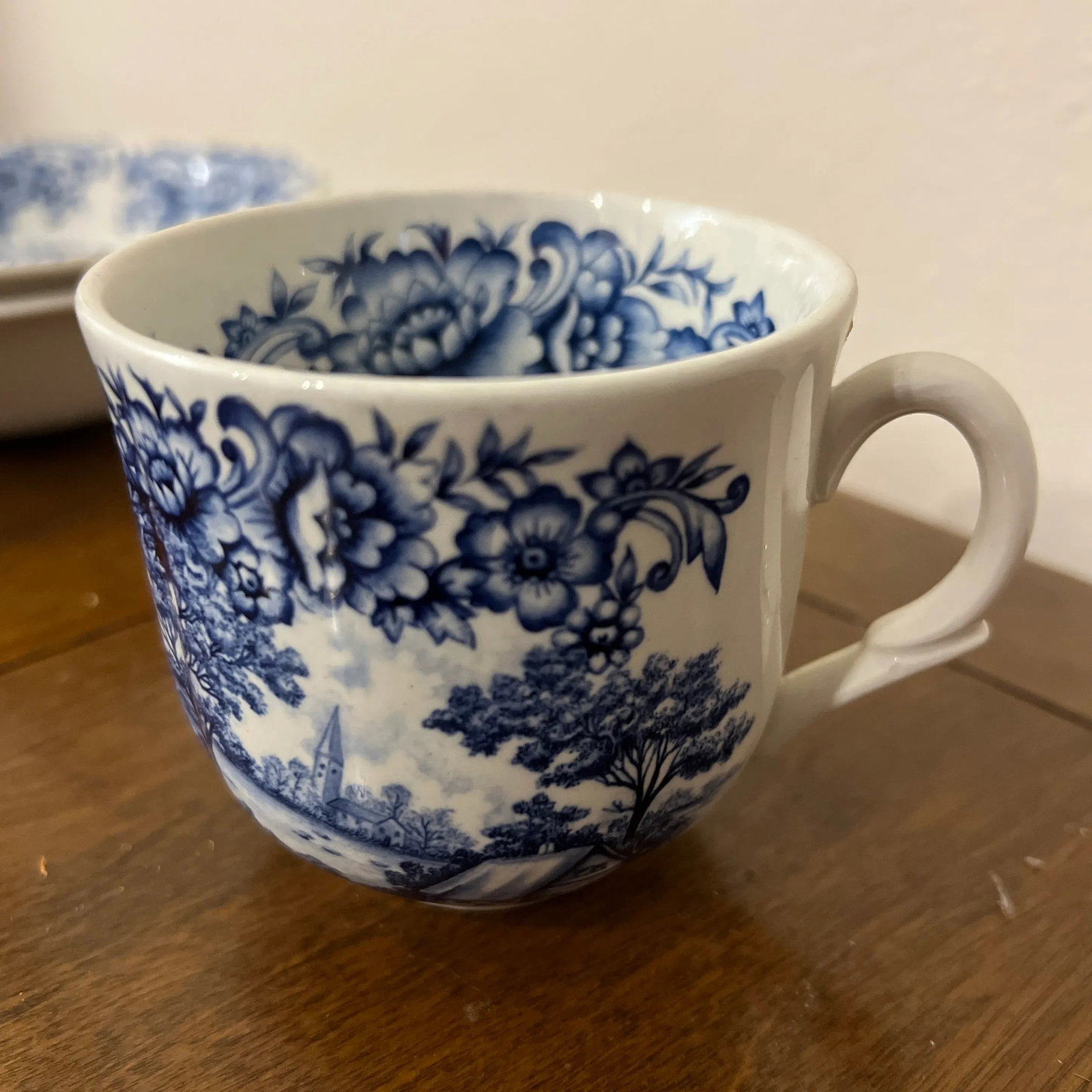 1980s Vintage Blue Country Scene by Myott Meakin Staffordshire Set- 10 Pieces - 10