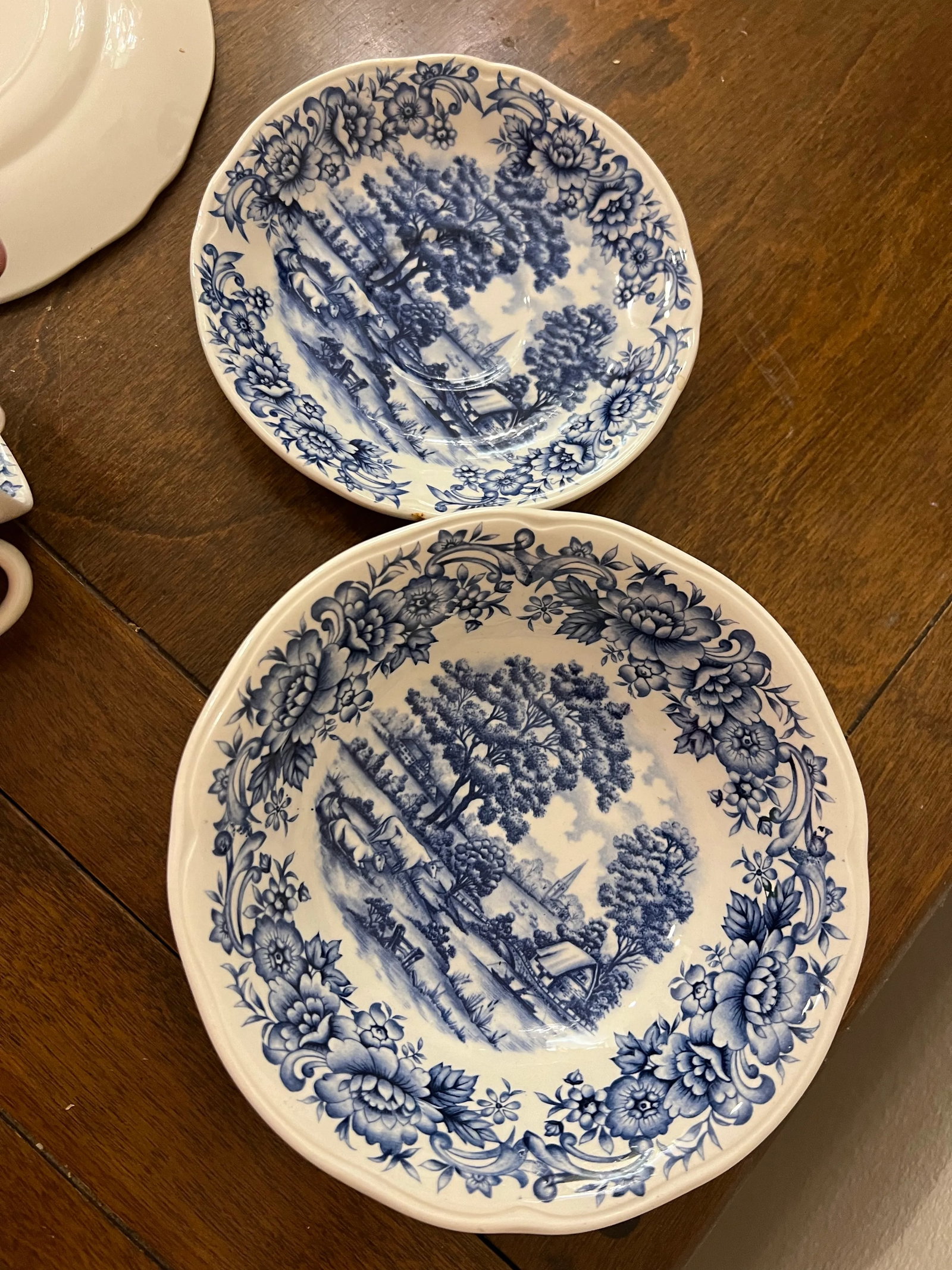 1980s Vintage Blue Country Scene by Myott Meakin Staffordshire Set- 10 Pieces - 6
