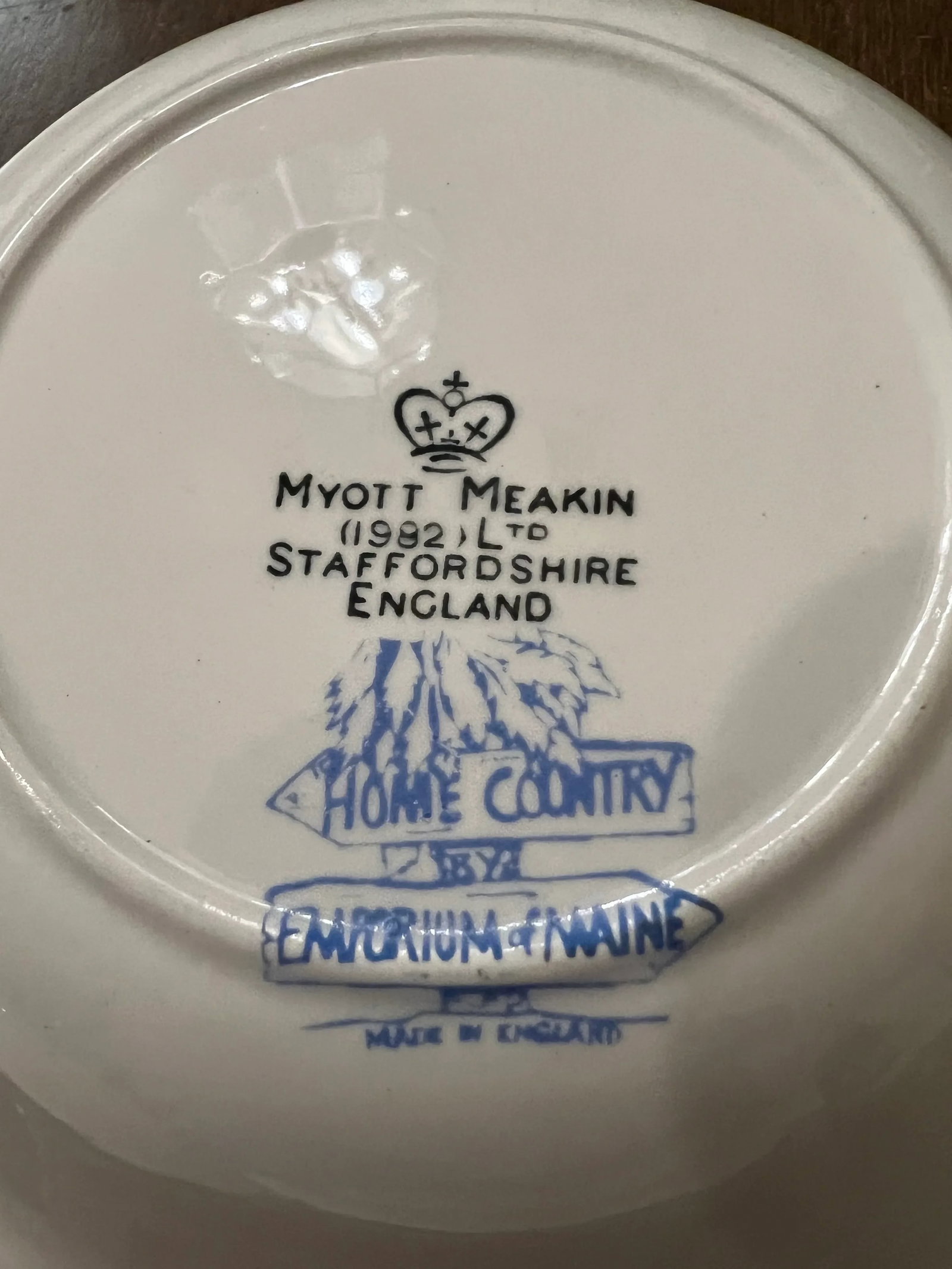 1980s Vintage Blue Country Scene by Myott Meakin Staffordshire Set- 10 Pieces - 8
