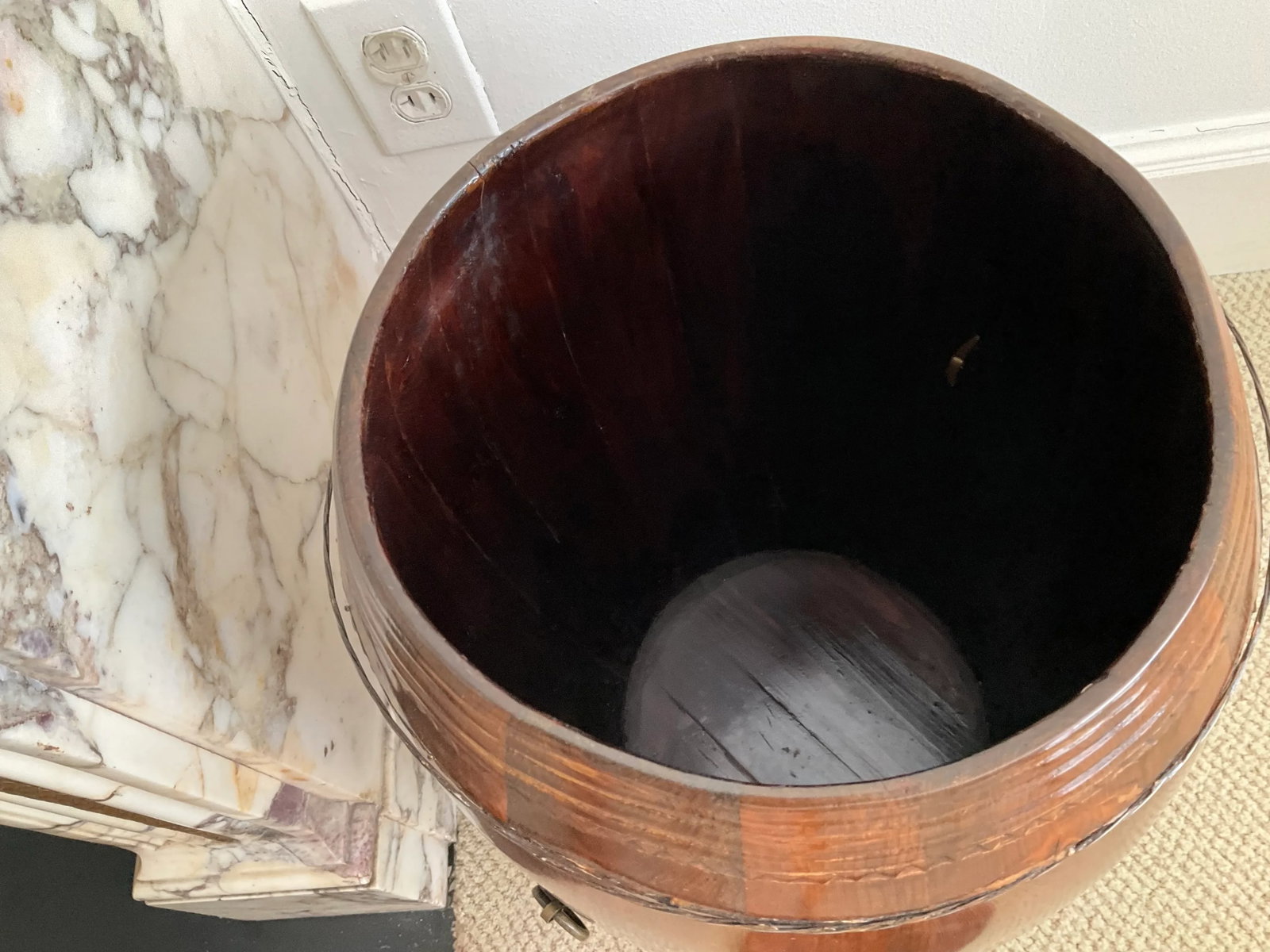 Pair Early 20th Century Chinese Rice Bucket Barrel - 3