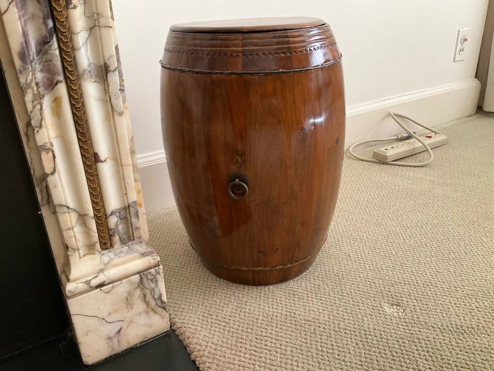 Pair Early 20th Century Chinese Rice Bucket Barrel - 4