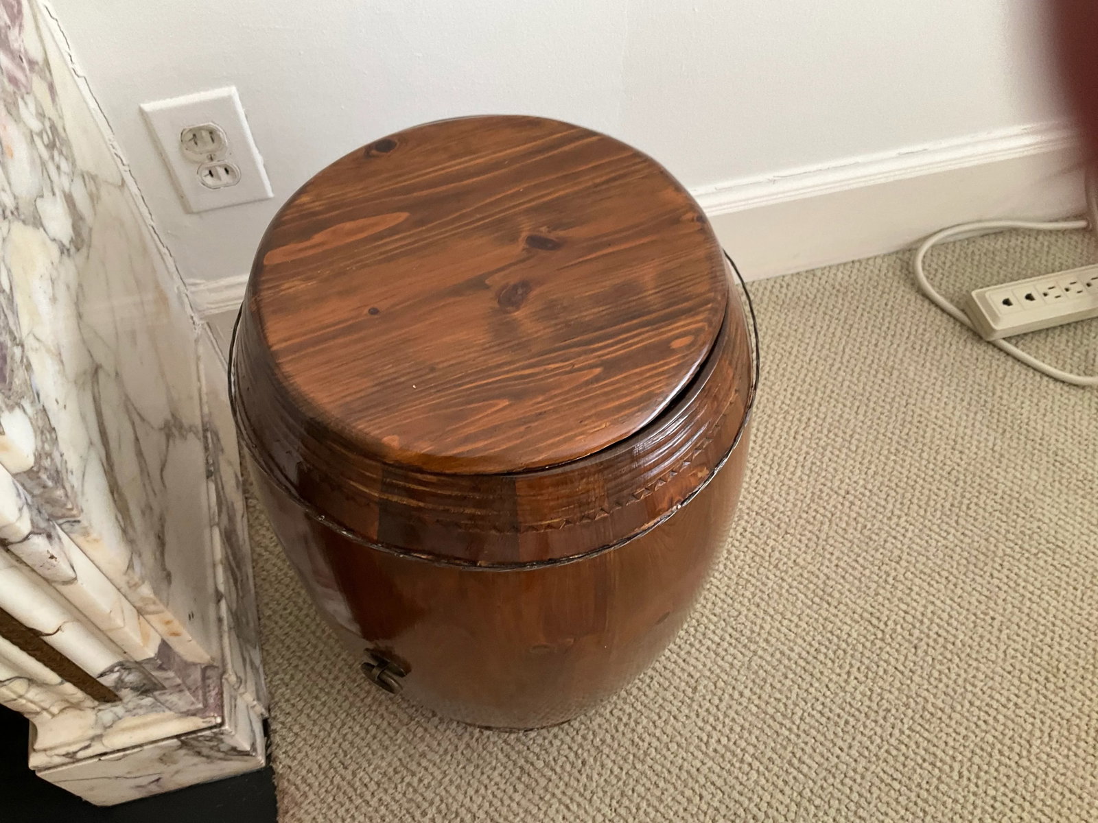 Pair Early 20th Century Chinese Rice Bucket Barrel - 5