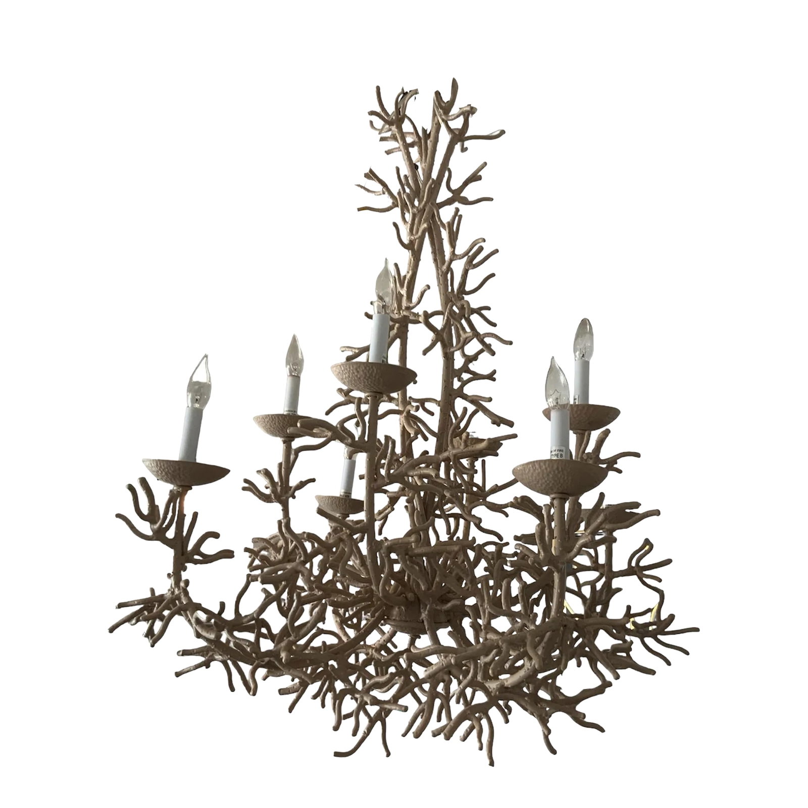 Chelsea House Iron Coral Chandelier: Illuminate your space with the coastal elegance of this coral chandelier. This fun and stunning piece combines the natural beauty of coral with a refined taupe finish, creating a sophisticated and