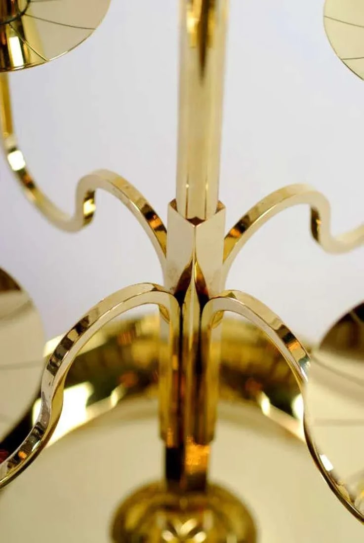 Large Tommi Parzinger Brass Candelabra for Dorlyn - 3
