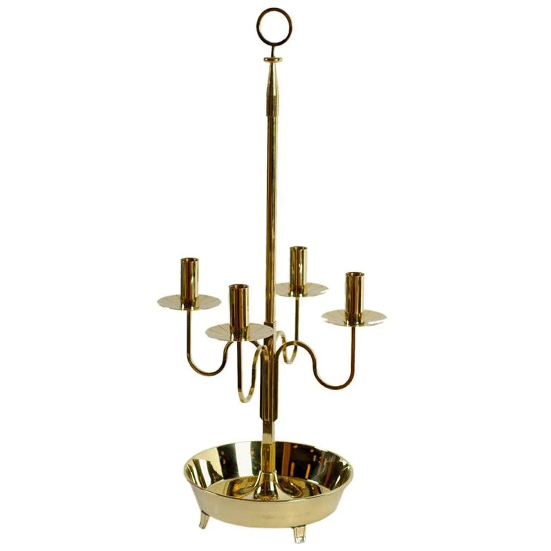 Large Tommi Parzinger Brass Candelabra for Dorlyn - 5