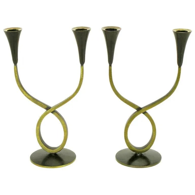 Rena Rosenthal Brass Double Arm Candelabra - 11