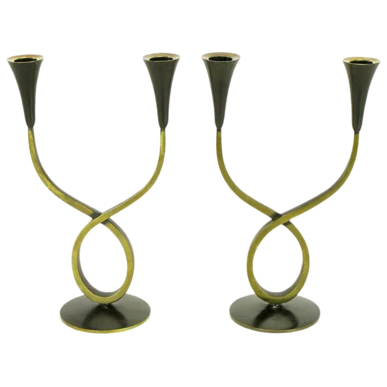 Rena Rosenthal Brass Double Arm Candelabra (1 of 11)