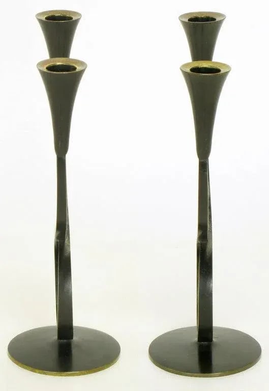 Rena Rosenthal Brass Double Arm Candelabra - 5