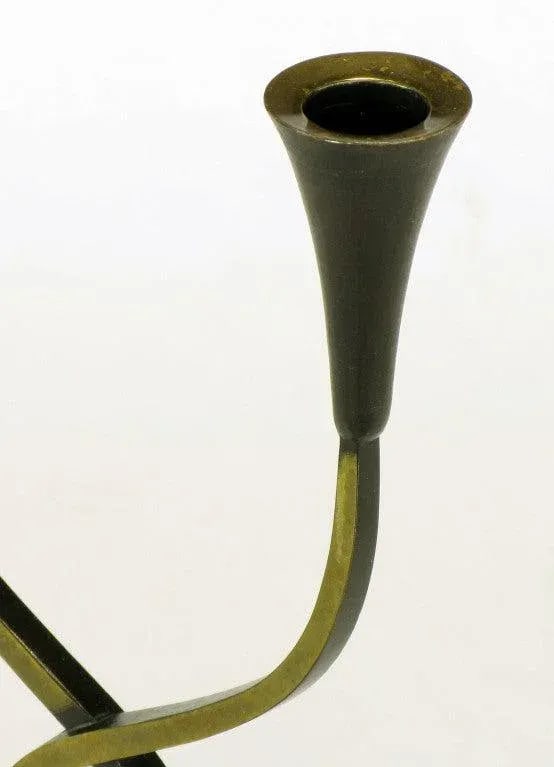 Rena Rosenthal Brass Double Arm Candelabra - 9