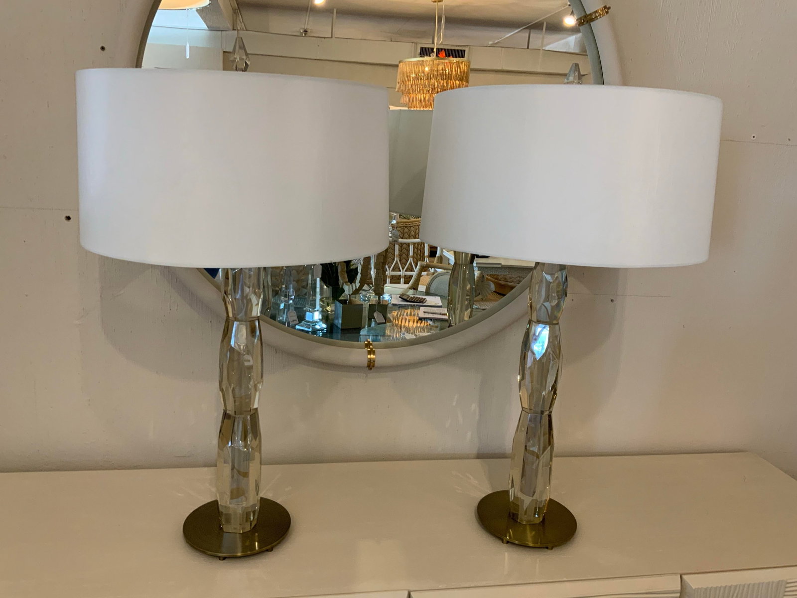 Pair of Multifaceted Lamps - 2