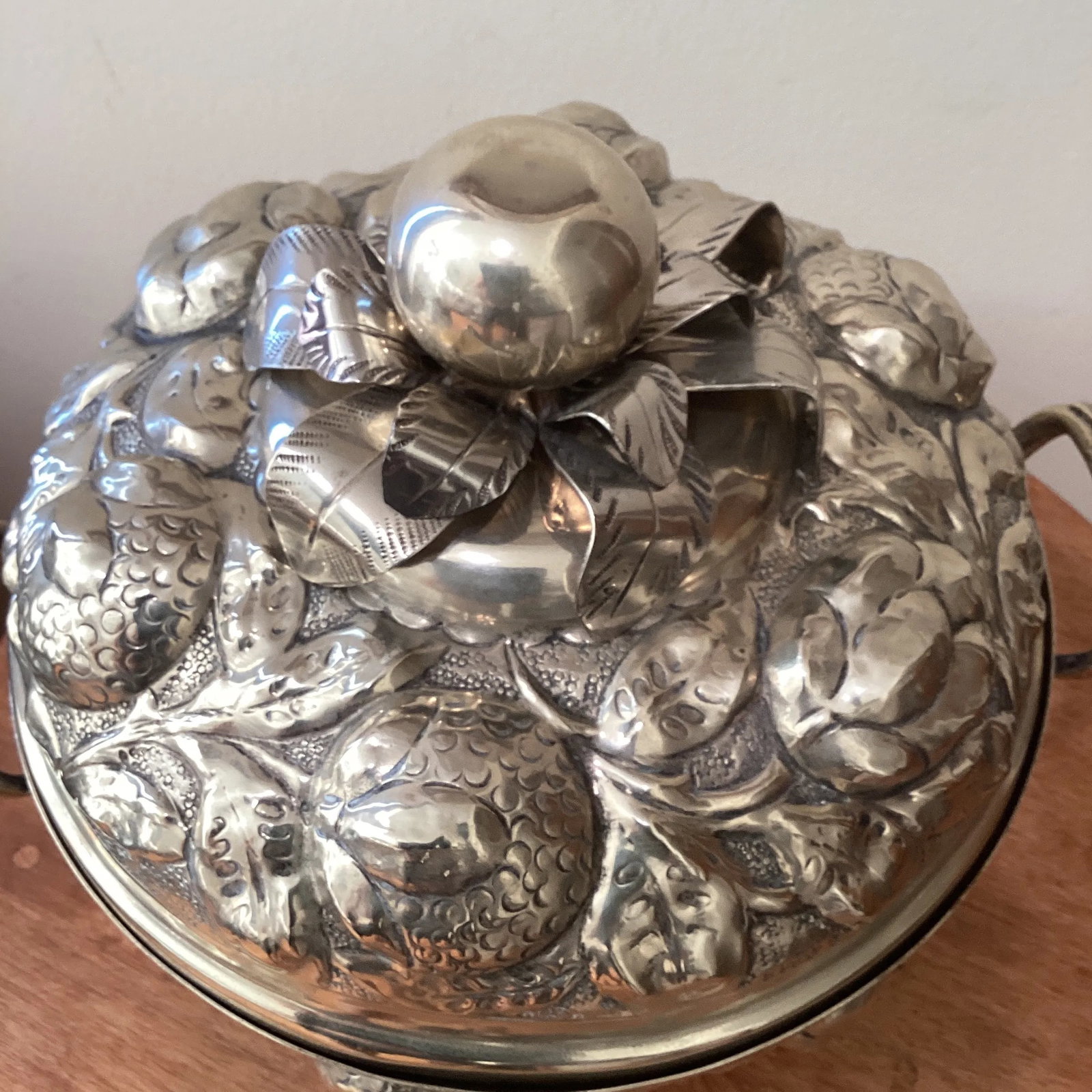 Antique Original Large Oval Silver Plated "Coquera" Dish/Tureen Stamp - 3