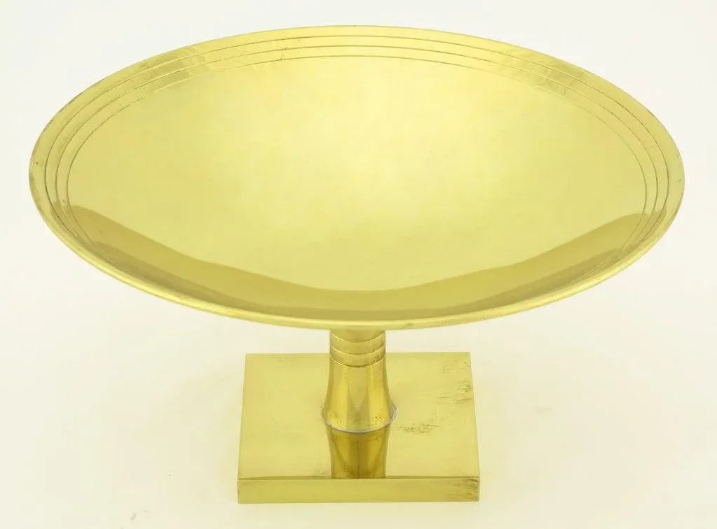 Tommi Parzinger for Dorlyn Brass Footed Compote. - 2