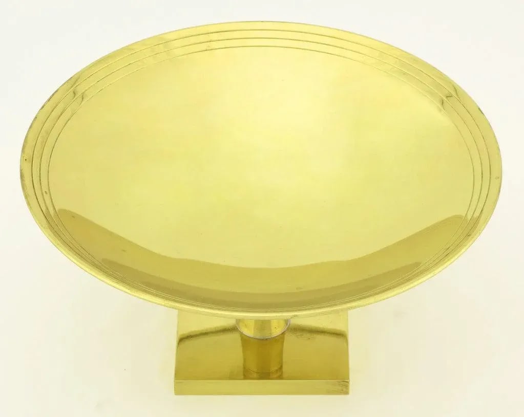 Tommi Parzinger for Dorlyn Brass Footed Compote. - 3