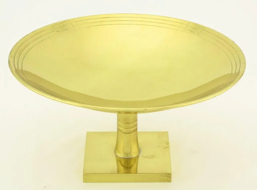 Tommi Parzinger for Dorlyn Brass Footed Compote. - 4