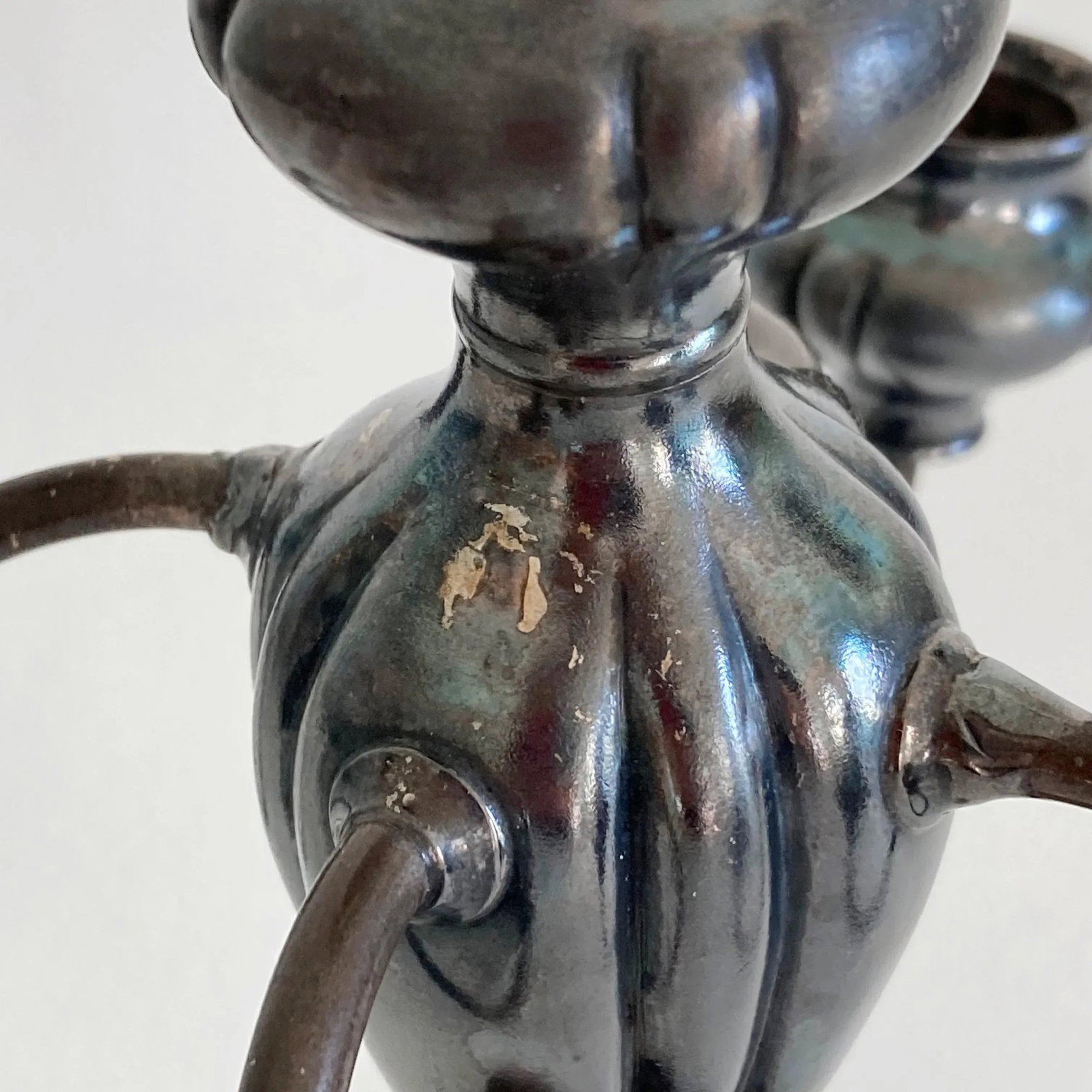 Barbour Silver Co. Art Nouveau Gothic 5 Arm Light Candelabra Quadruple Silver Plate, 1890s - 3