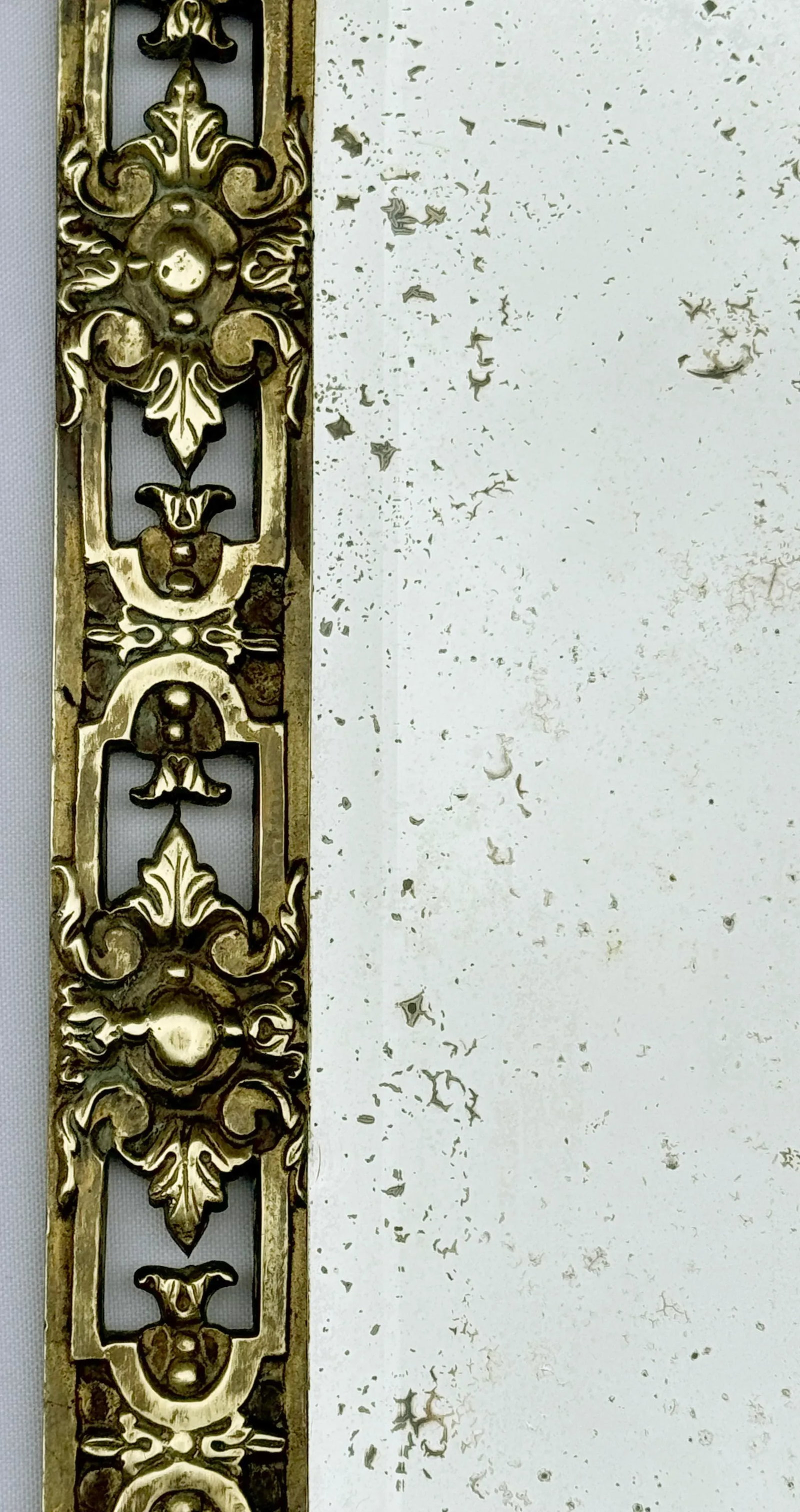 Pair of Mid 19th Century Renaissance Revival Brass Wall Sconce Mirrors - 8