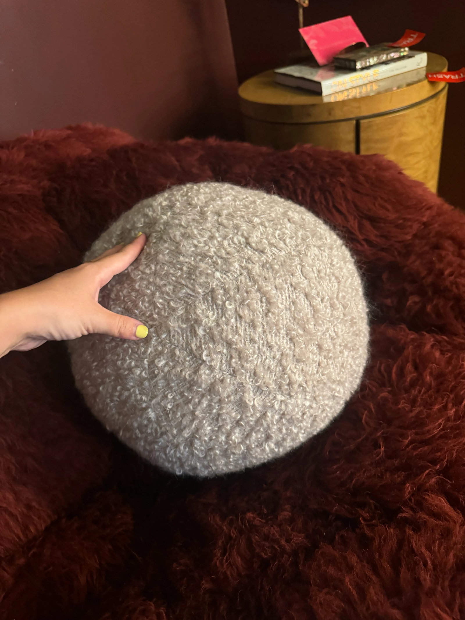 Zak and Fox Boucle Round Pillow - 5