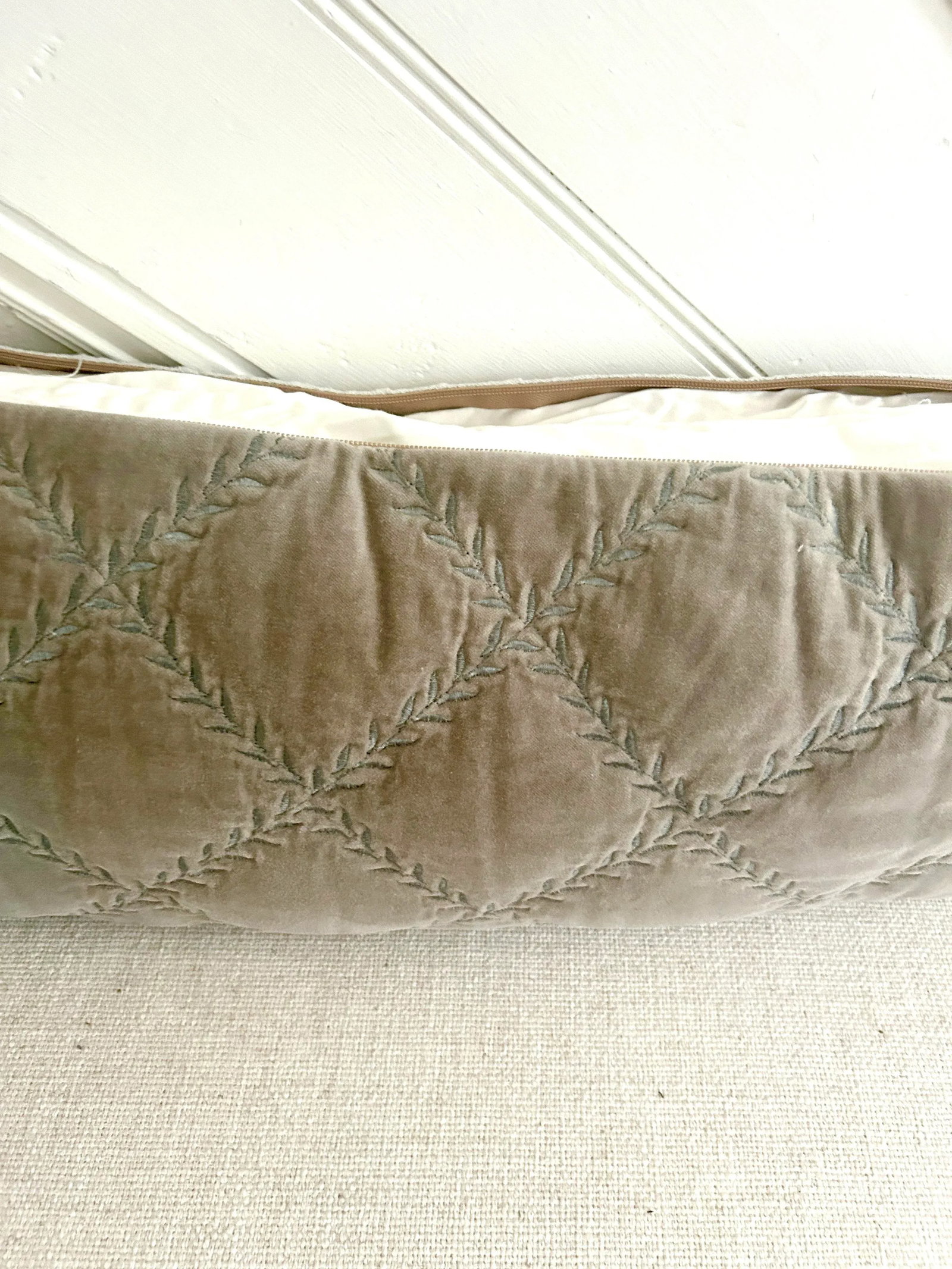 Bella Notte and Linen Long Lumber Pillow in Sterling - 3