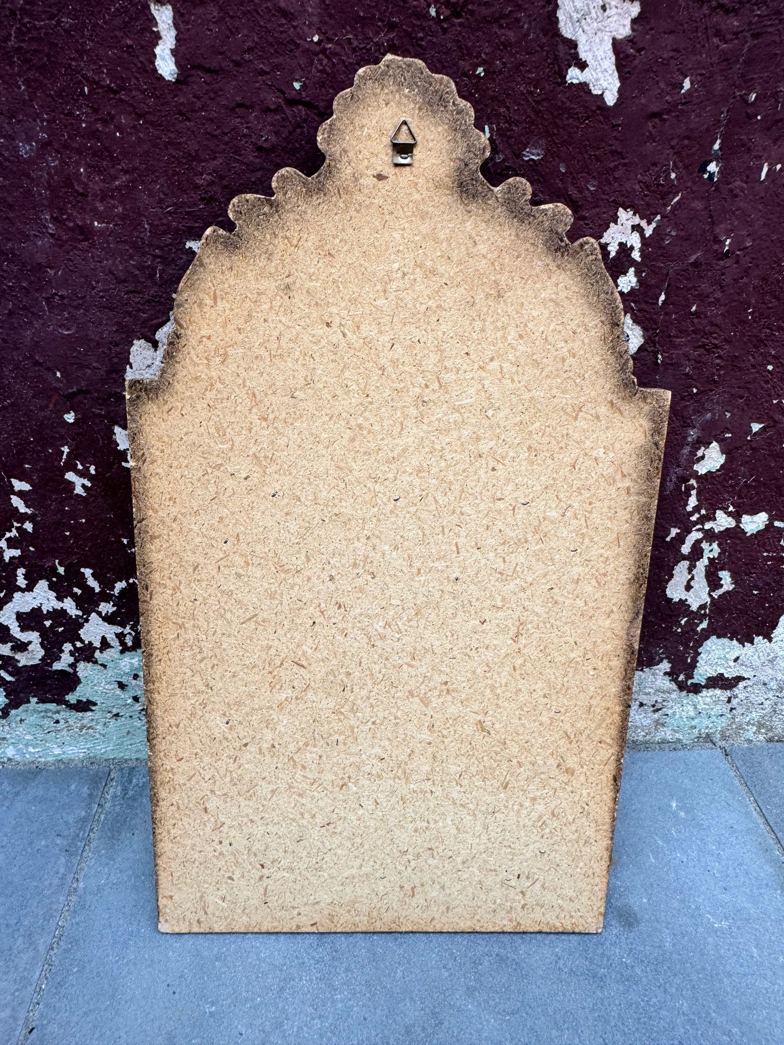 1960s Napoleon III Style Brass Tin Embossed Wall Mirror - 5