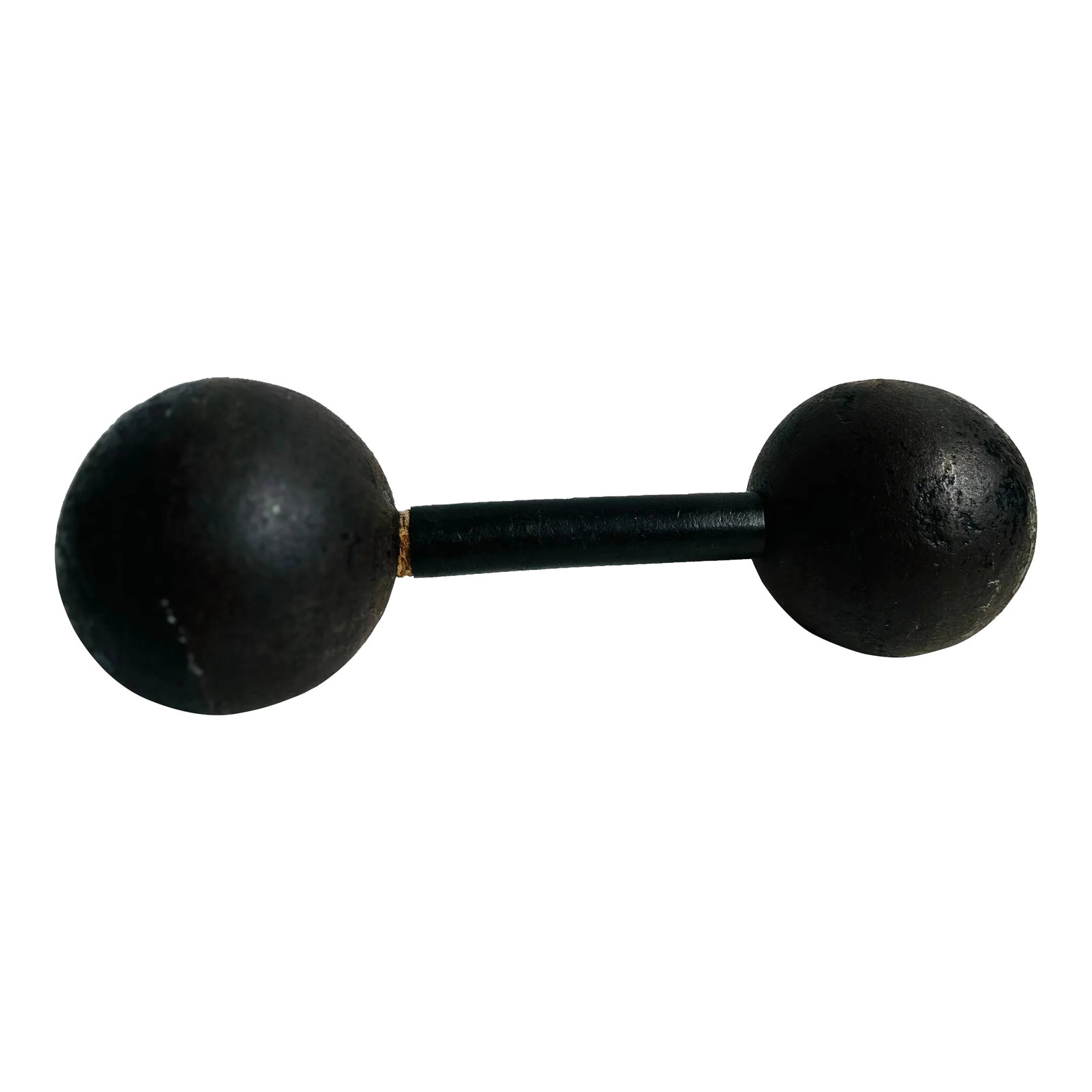 Antique Iron Barbel Weight or Doorstop: What a cool antique barbell weight. Use as a doorstop or place on a shelf with your cool trophys. A fun gift for the gym rat or boxer in your life. In great condition. Some chipping black paint and