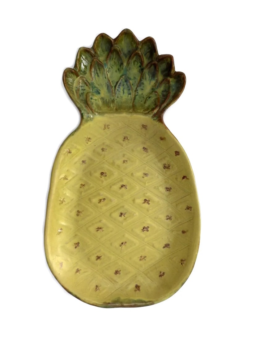 1950s Dickman Walker Pottery Pineapple Platter - 2
