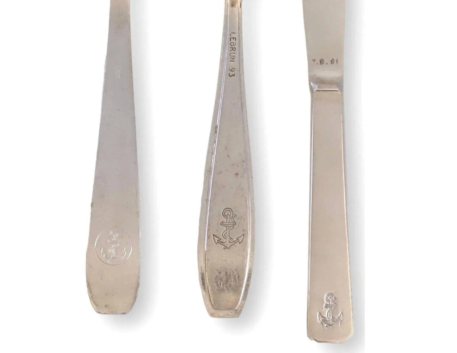 Mid 20th Century French Navy Military Mess Cutlery, Svc. For Six- 18 Pieces - 2