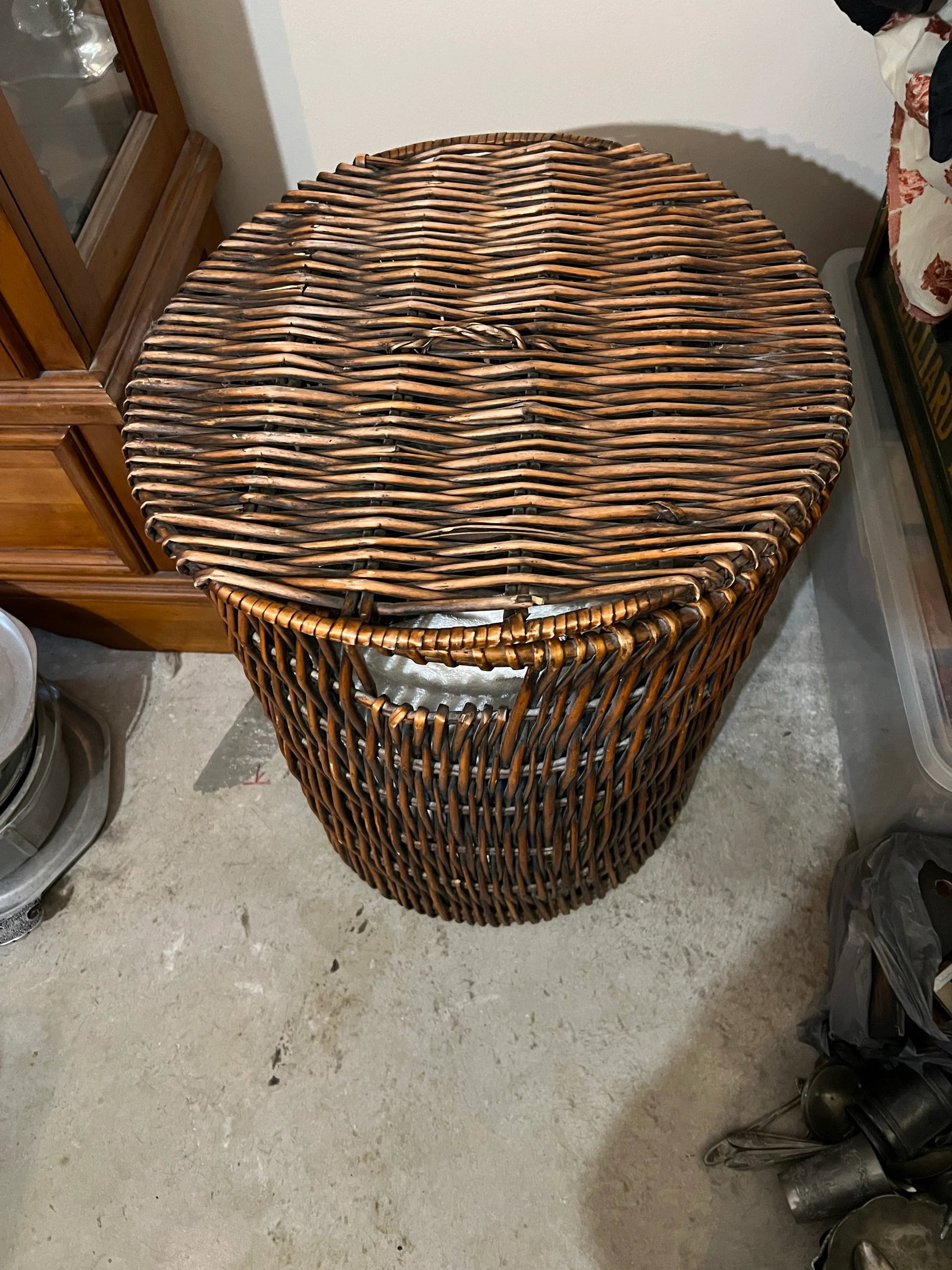 Late 20th Century Large Basket With Lid - 3