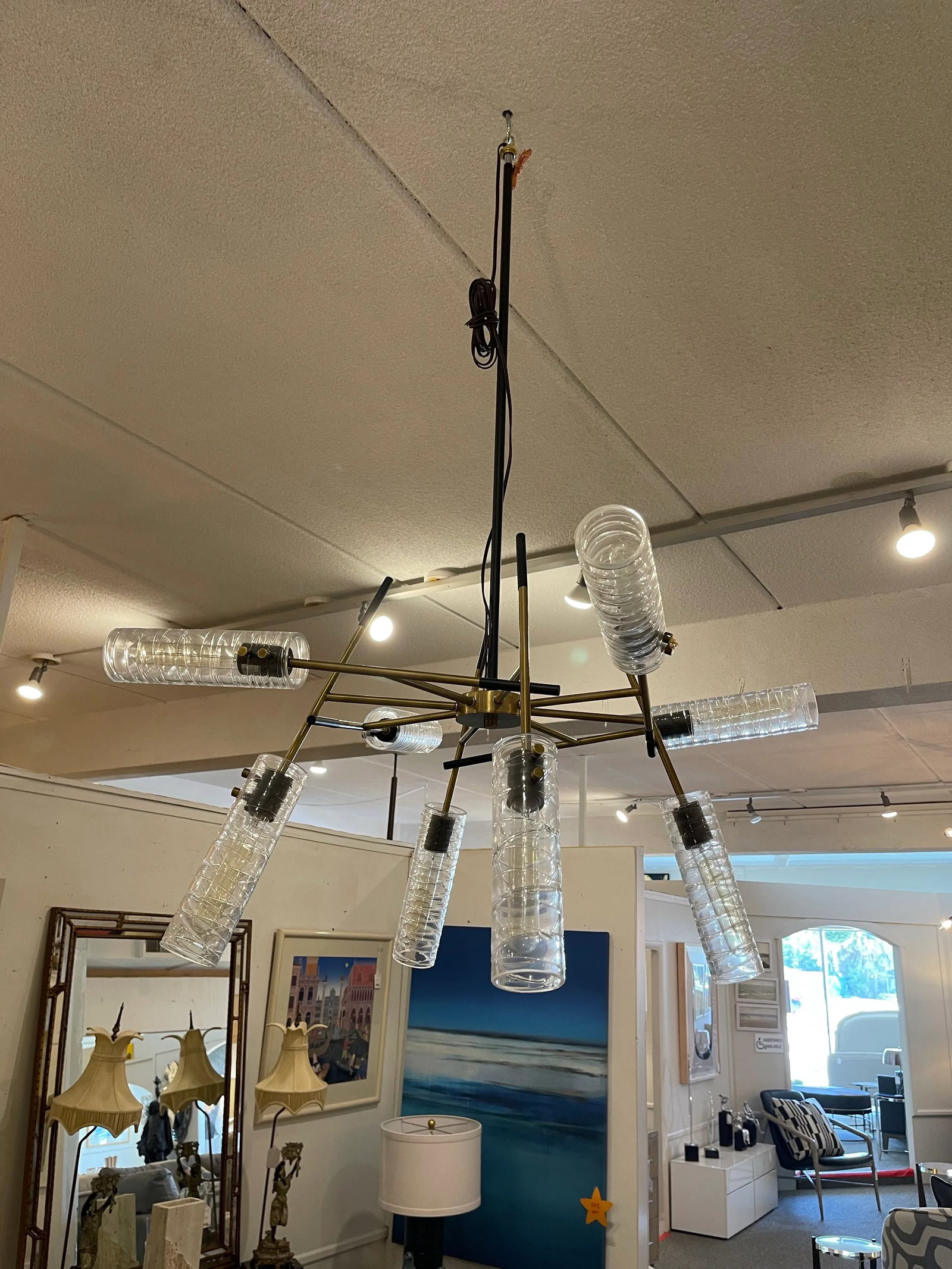 Telesto Chandelier in Brass Finish - 2