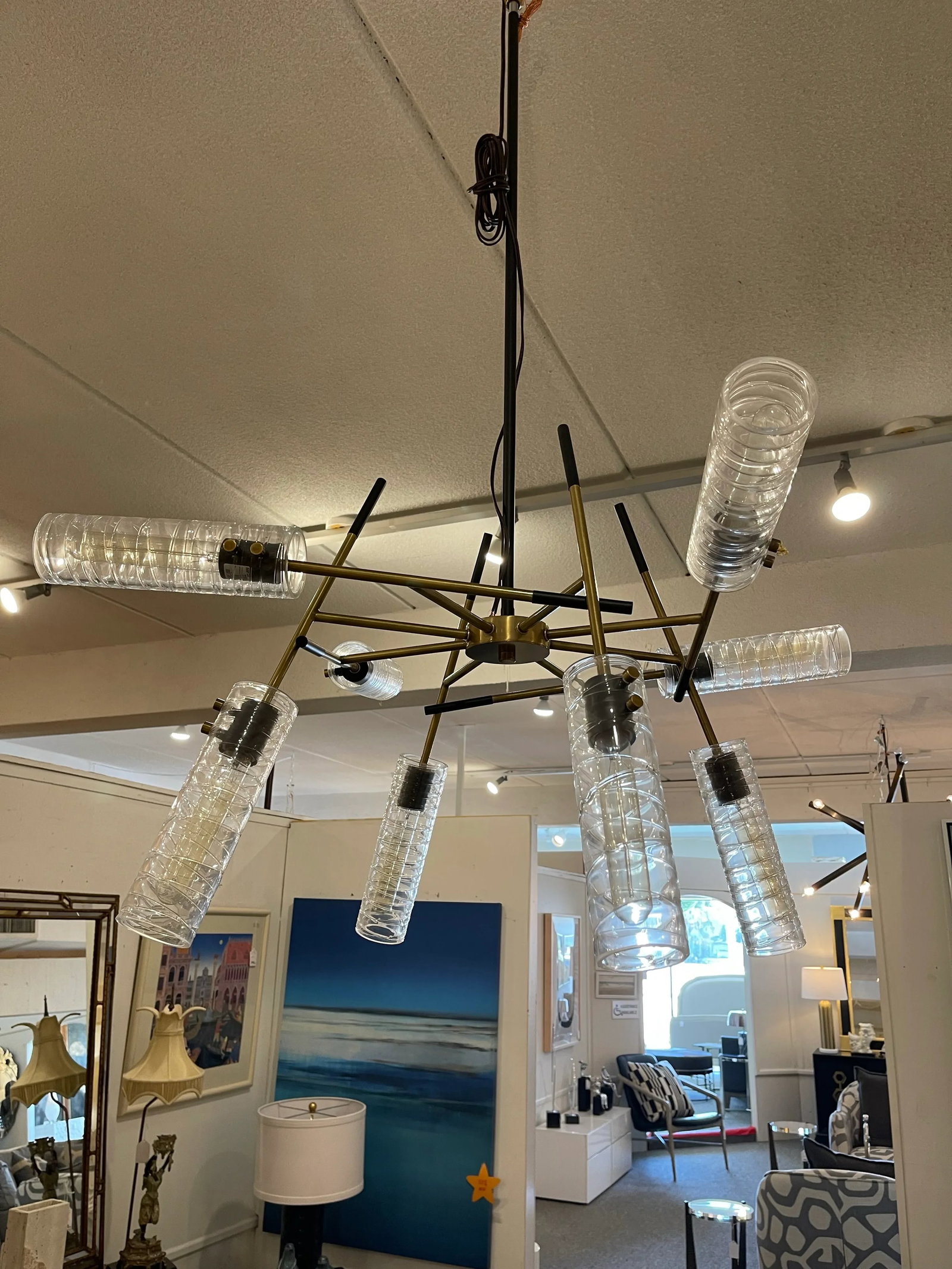 Telesto Chandelier in Brass Finish - 3