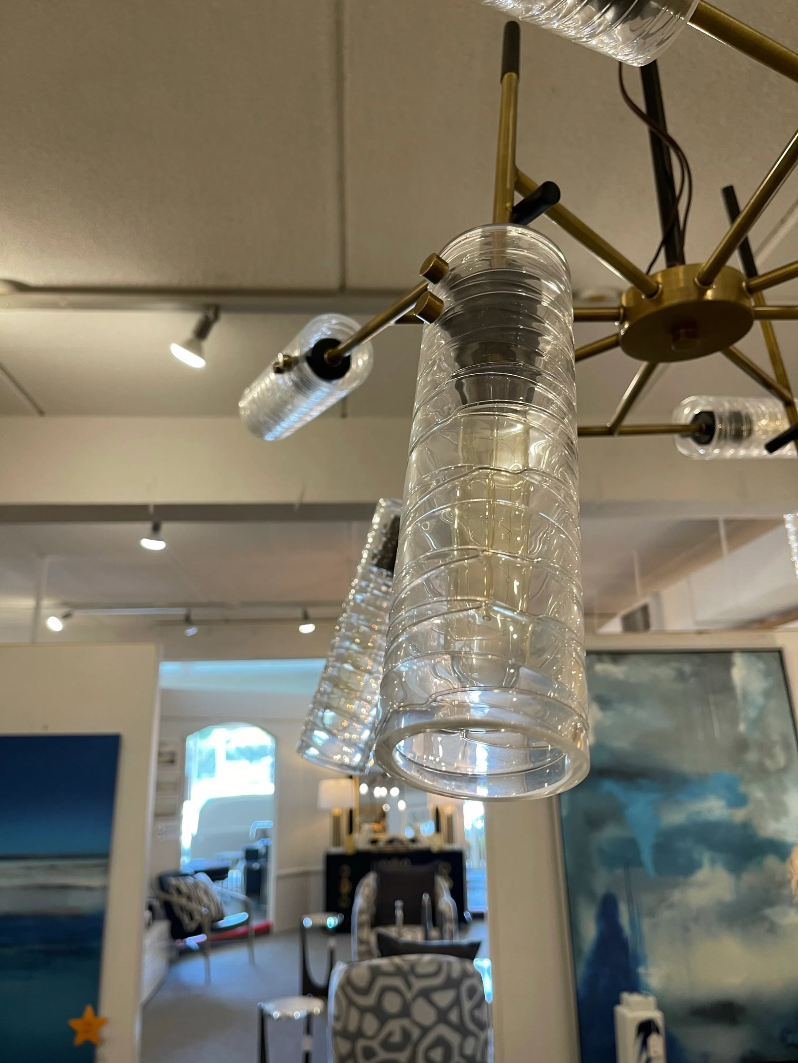 Telesto Chandelier in Brass Finish - 5