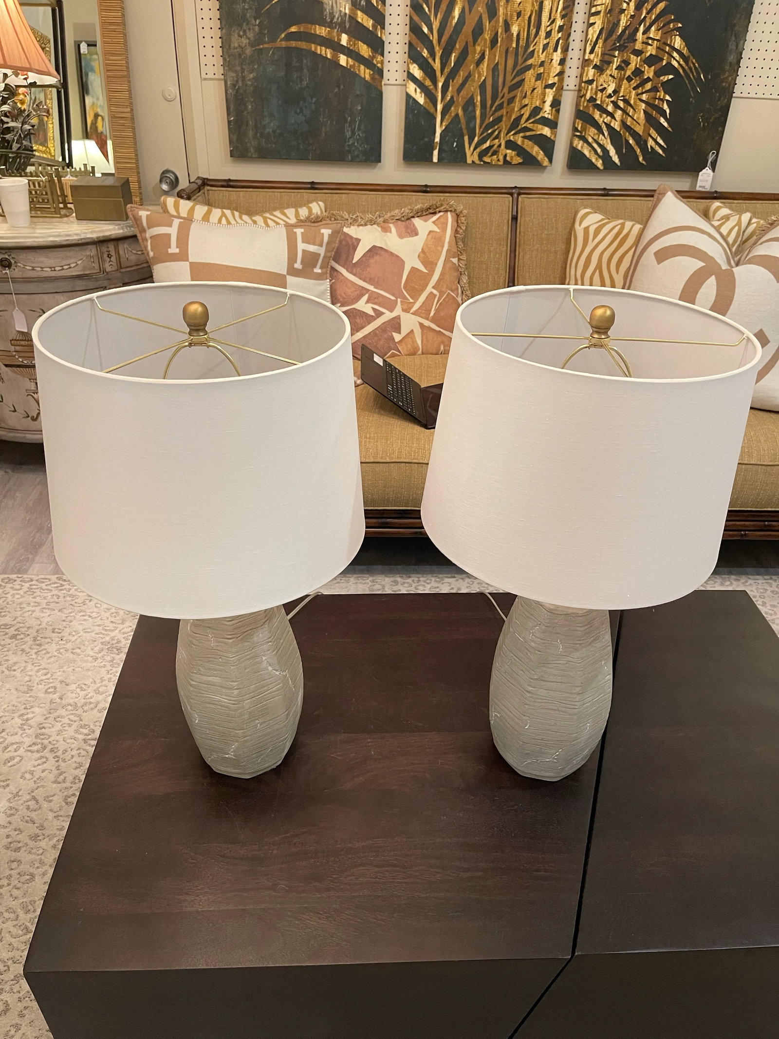 Pair of Gray Lamps - 2