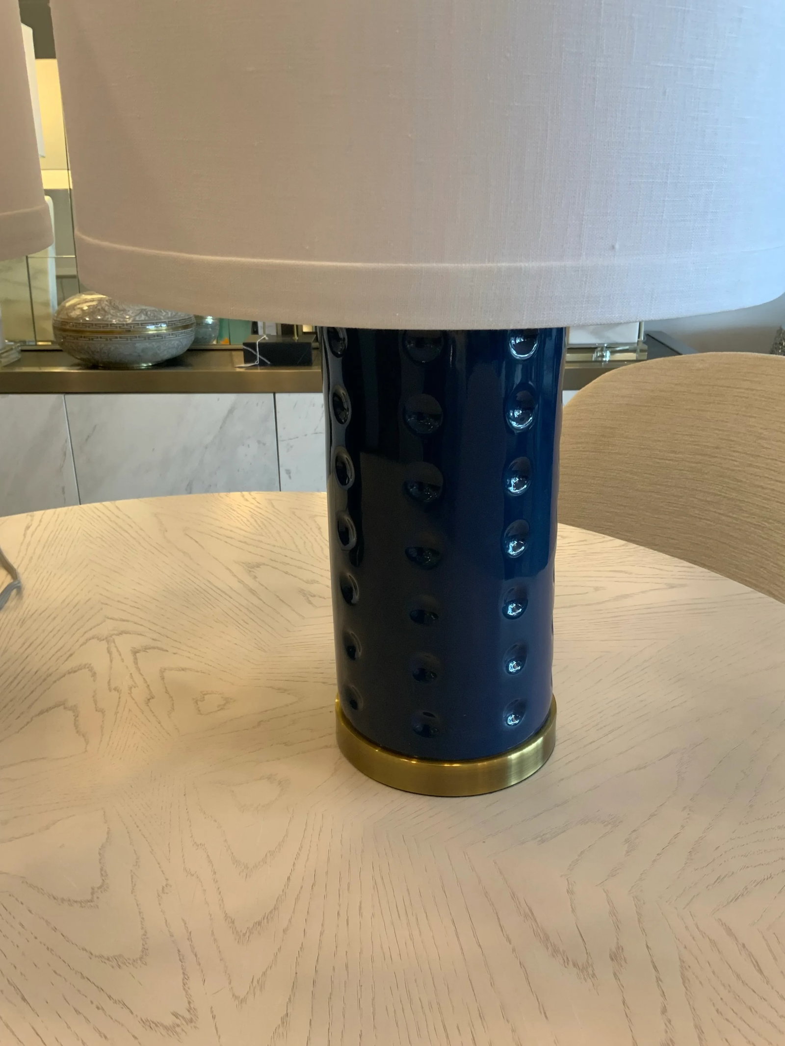 Pair of Roxanne Blue Dot Lamps - 2