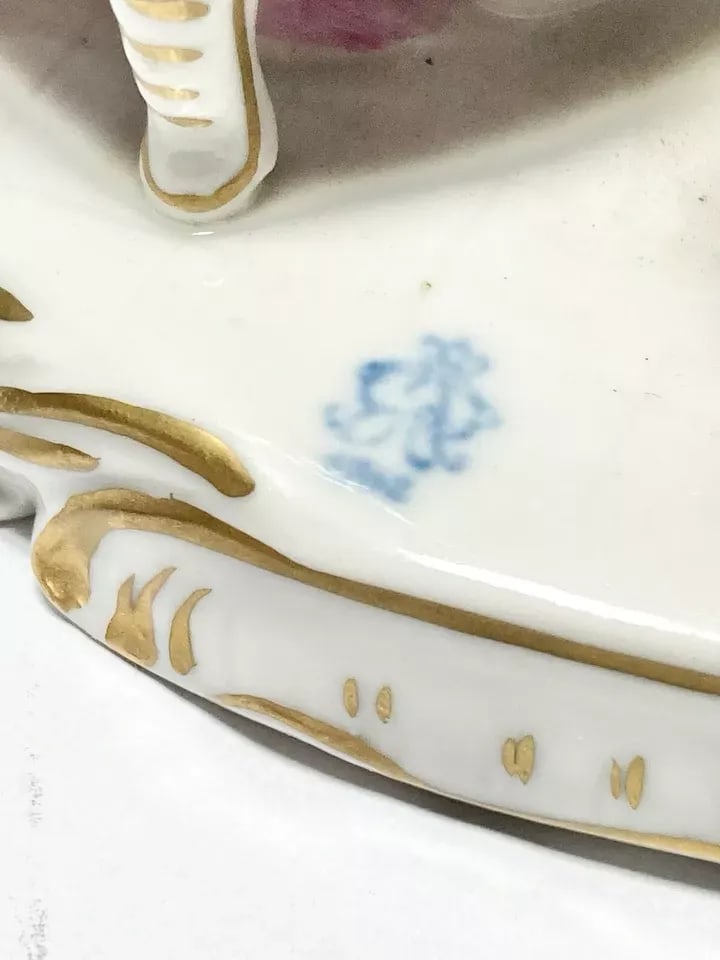 1930s Muller Volkstedt Dresden Rocco-Baroque Style Porcelain Musical Trio Figurine - 10