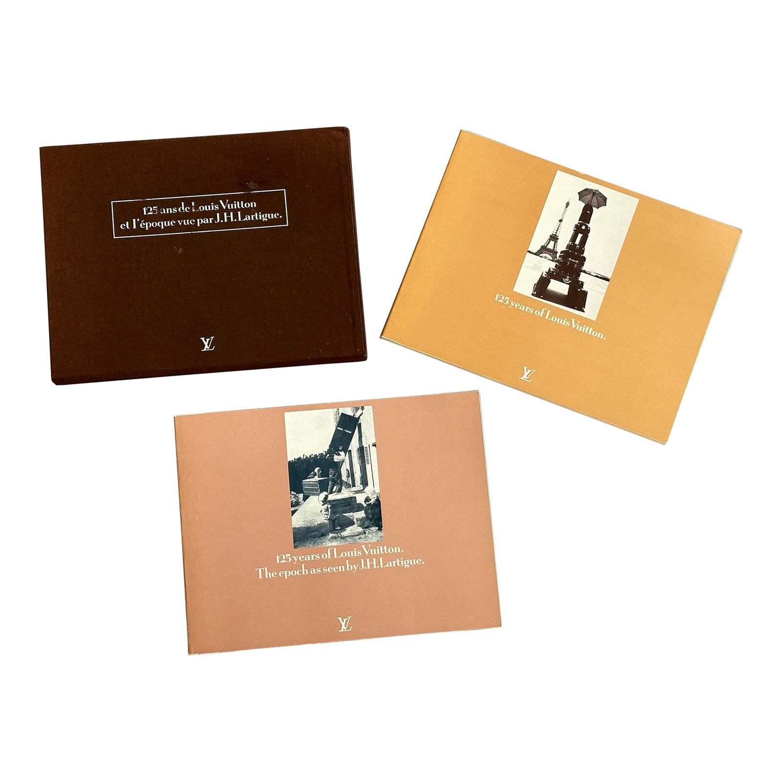 Louis Vuitton 125th Anniversary Limited Edition Book Set: Published in 1980 to commemorate the 125th anniversary of the founding of Louis Vuitton, this 2-volume slipcased gift book set celebrates the famous fashion design house. Fully illustrated, the books