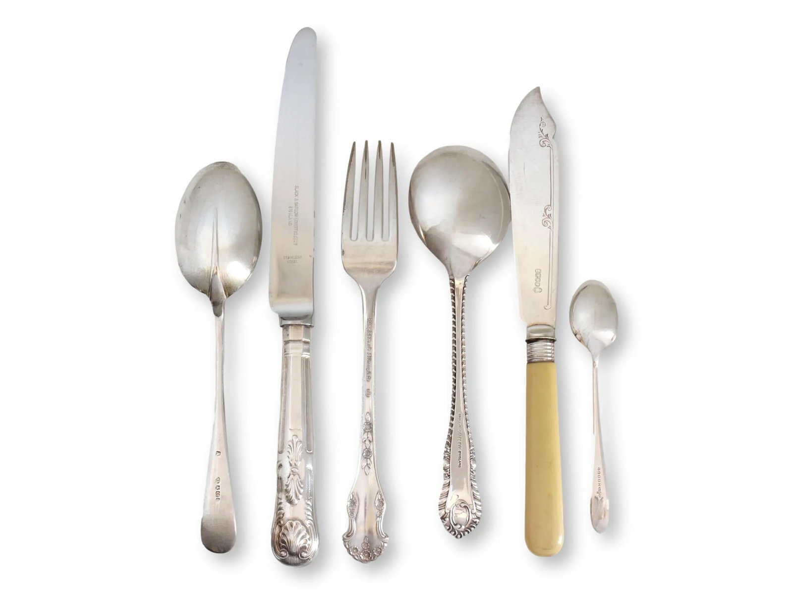 Early 20th Century Mixed English Flatware, Service for 6- 36 Pieces - 3