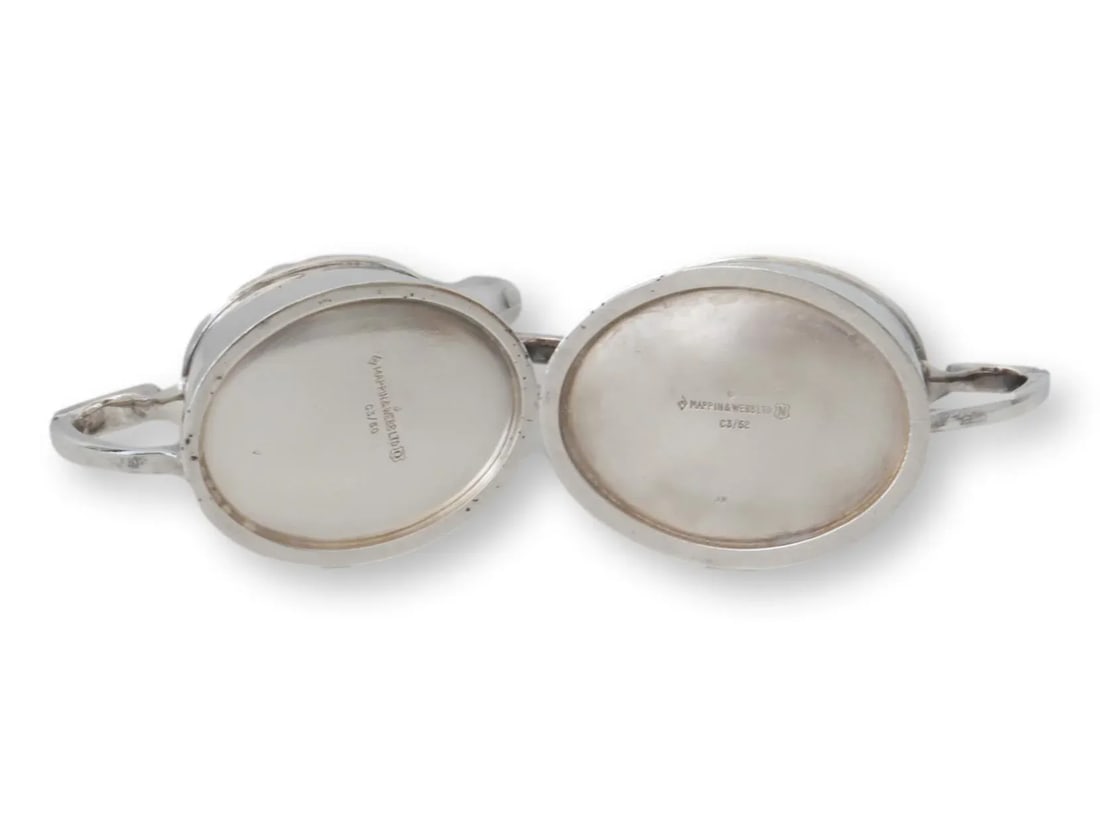 1950s Mappin & Webb for P & O Cruise Liner Cream and Sugar Set - 3
