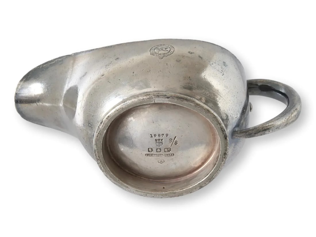 Early 20th Century Anchor Line Steam Ship Company Gravy / Sauce Boat | Elkington Hotelware - 2
