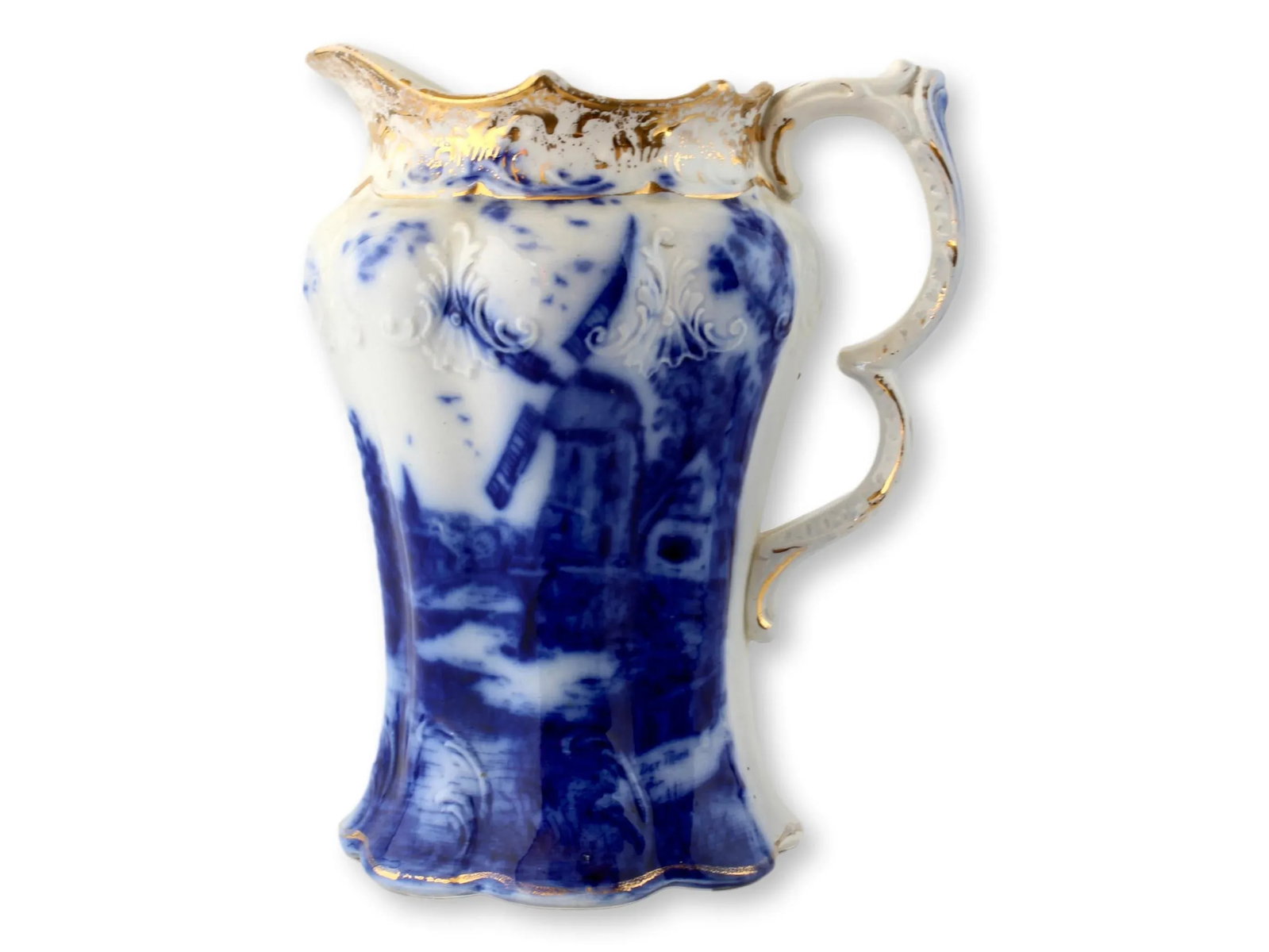 Late 19th Century English Flow Blue Nautical Jugs- Set of 2 - 7