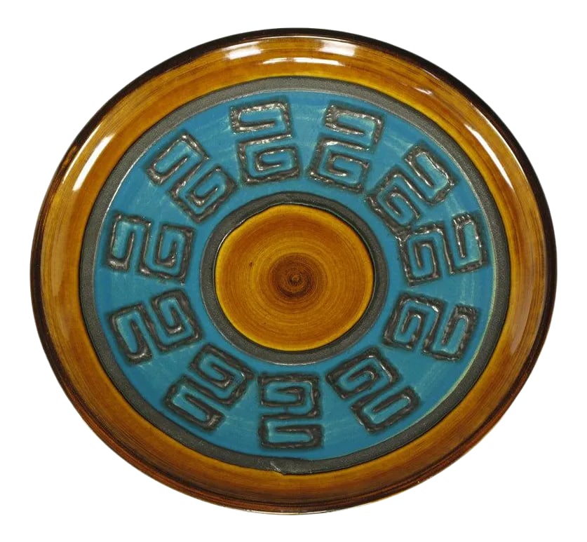 Glazed Ceramic Charger Stamped Germany 289-29 (1 of 6)