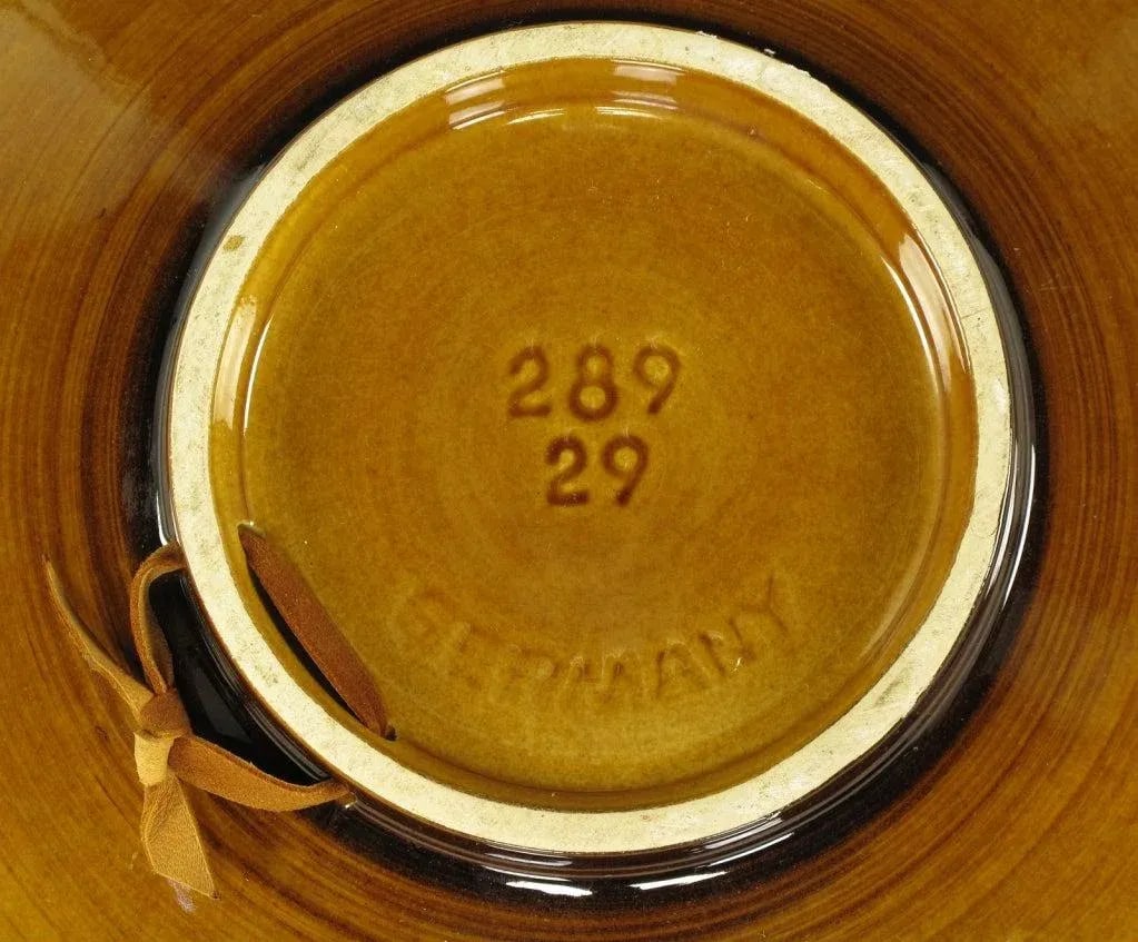 Glazed Ceramic Charger Stamped Germany 289-29 - 5