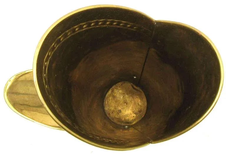 Circa 1930s English Spurred Brass Knight's Boot Umbrella Stand - 8