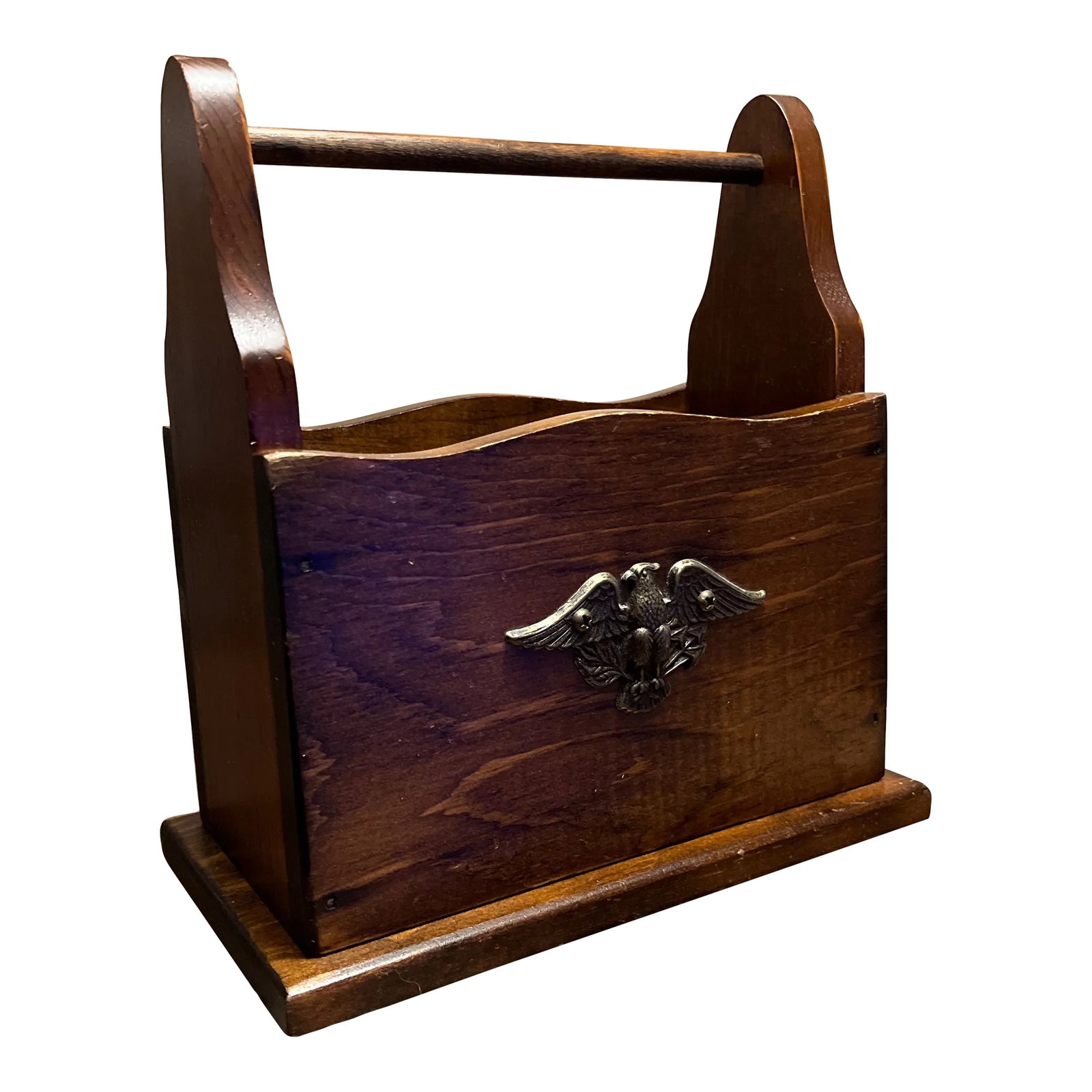 1980s Vintage Solid Wood Mail Letter Box Features Eagle Country Americana Farmhouse: new old stock, never used - perfect to store your mail, outgoing letters or office supplies - excellent condition - solid wood, sturdy beautiful piece - measures 8.75" x 4.75" x 9.75" height -