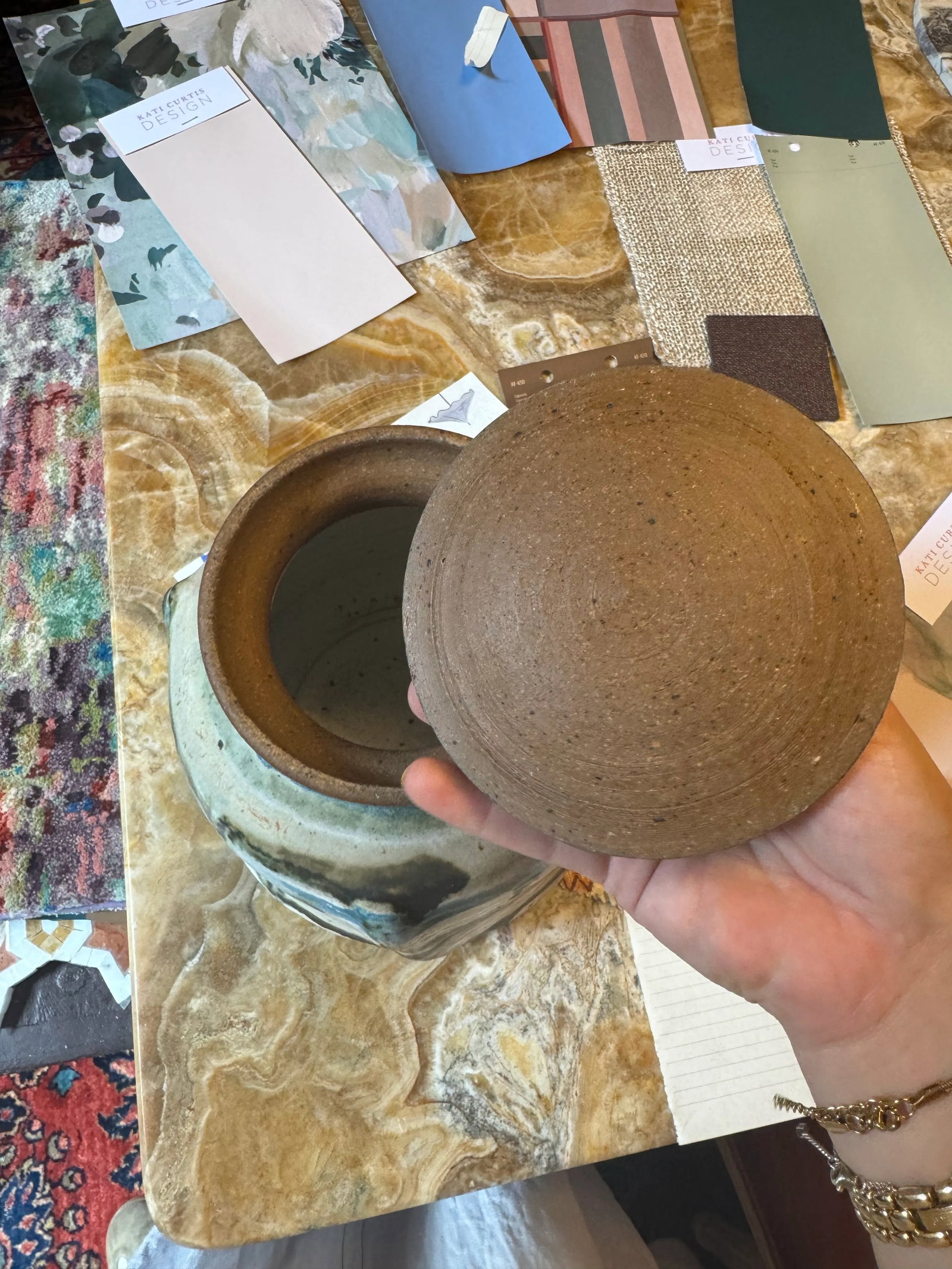 1960s Multicolored Ceramic Jar or Cannister - 8
