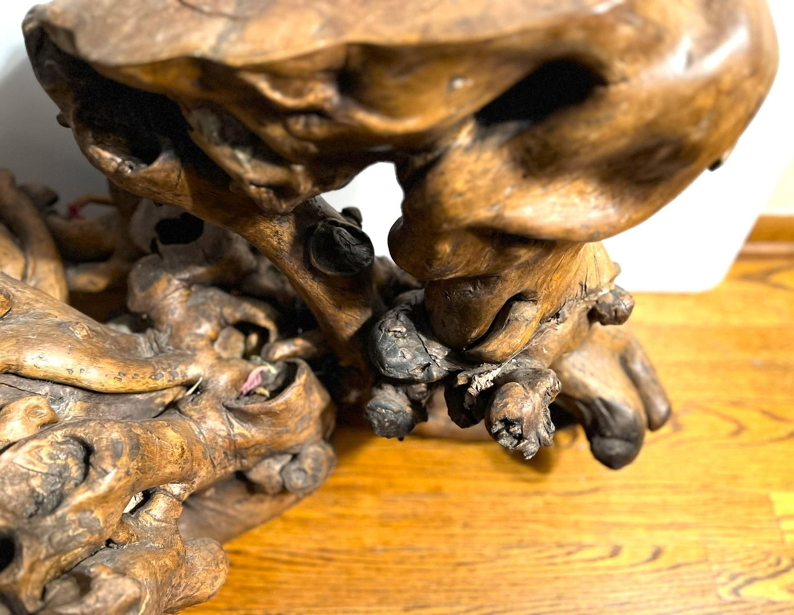 Large Root Plant Stand With Embedded Rocks - 11