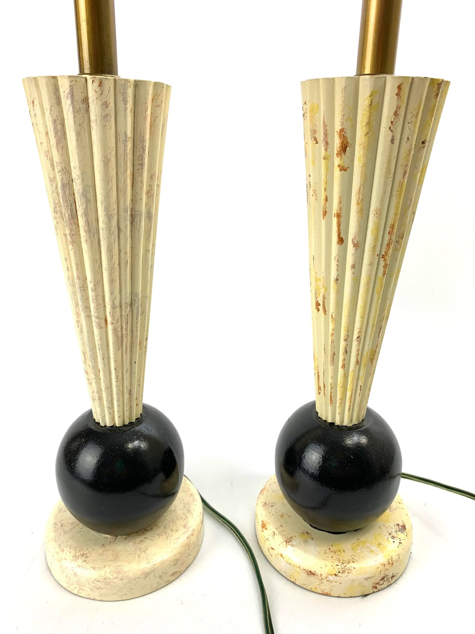 1980s Ethan Allen Postmodern Memphis Style Lamps - a Pair - 12