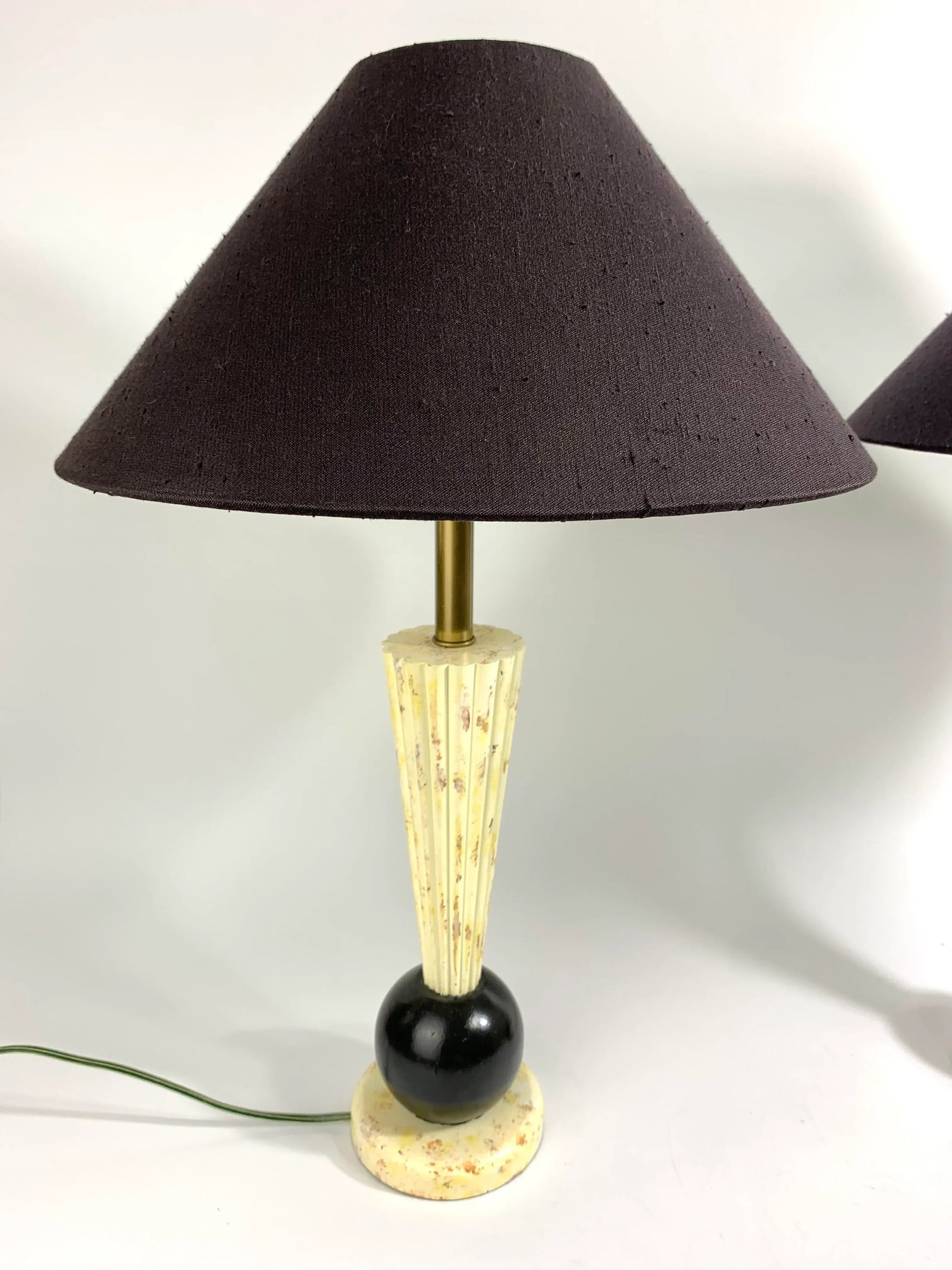 1980s Ethan Allen Postmodern Memphis Style Lamps - a Pair - 2