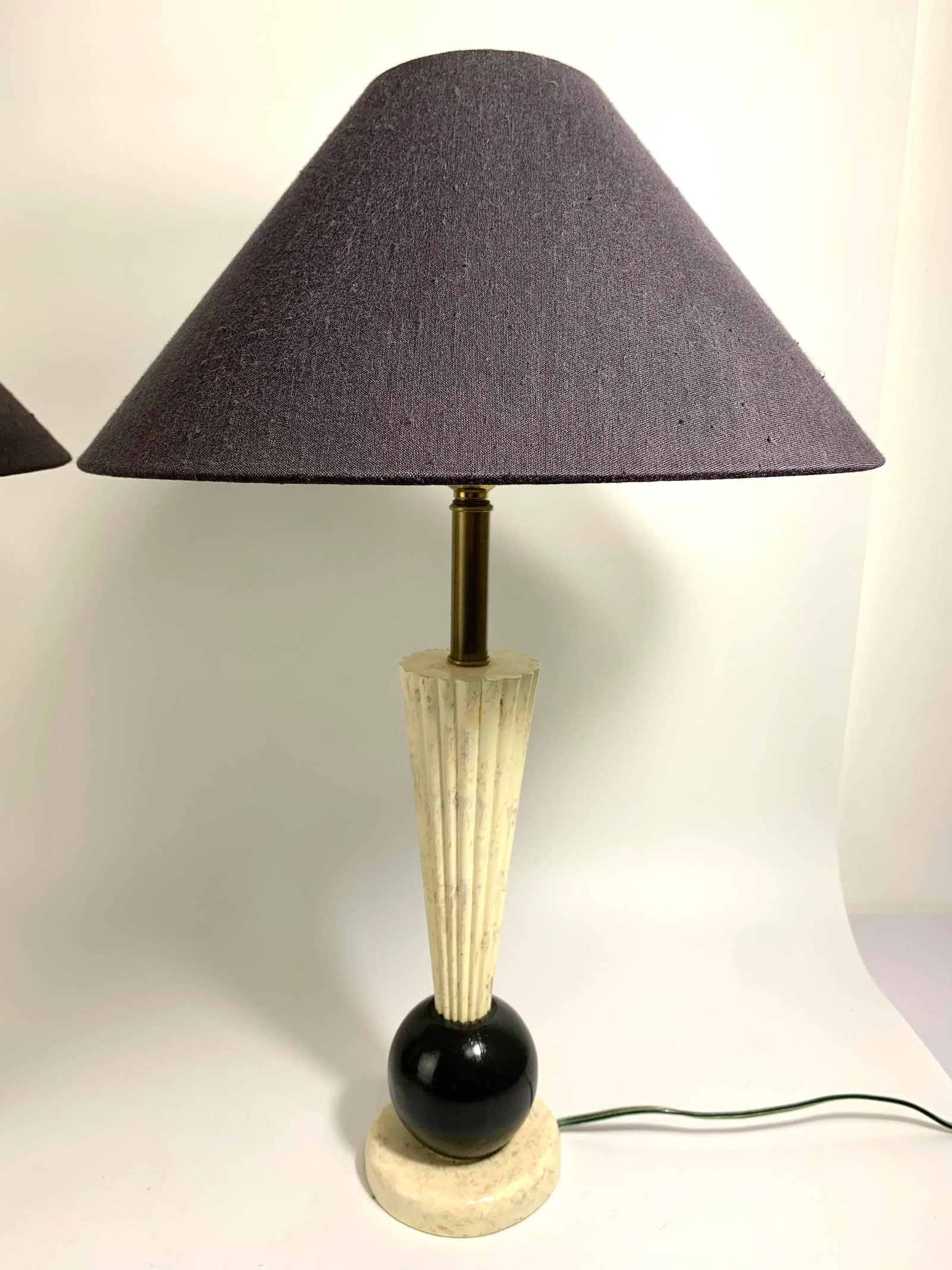 1980s Ethan Allen Postmodern Memphis Style Lamps - a Pair - 6
