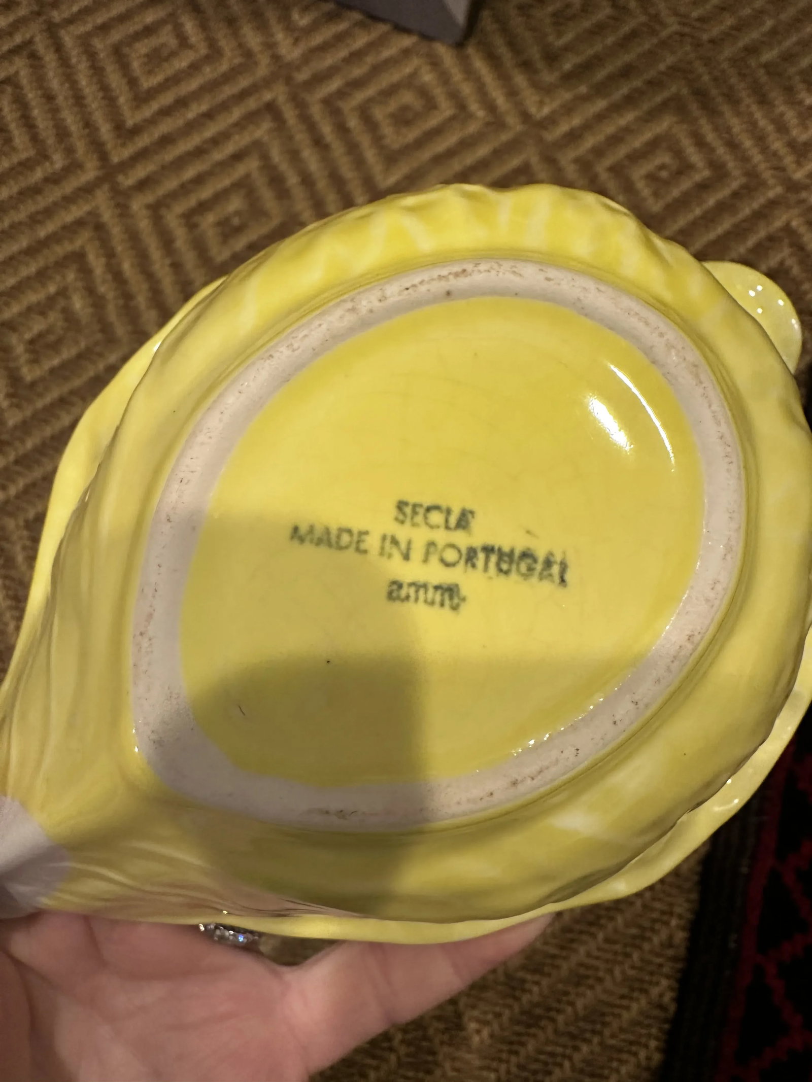 1950s Vintage Selca Yellow Majolica Cabbage Plate Set- 42 Pieces - 6