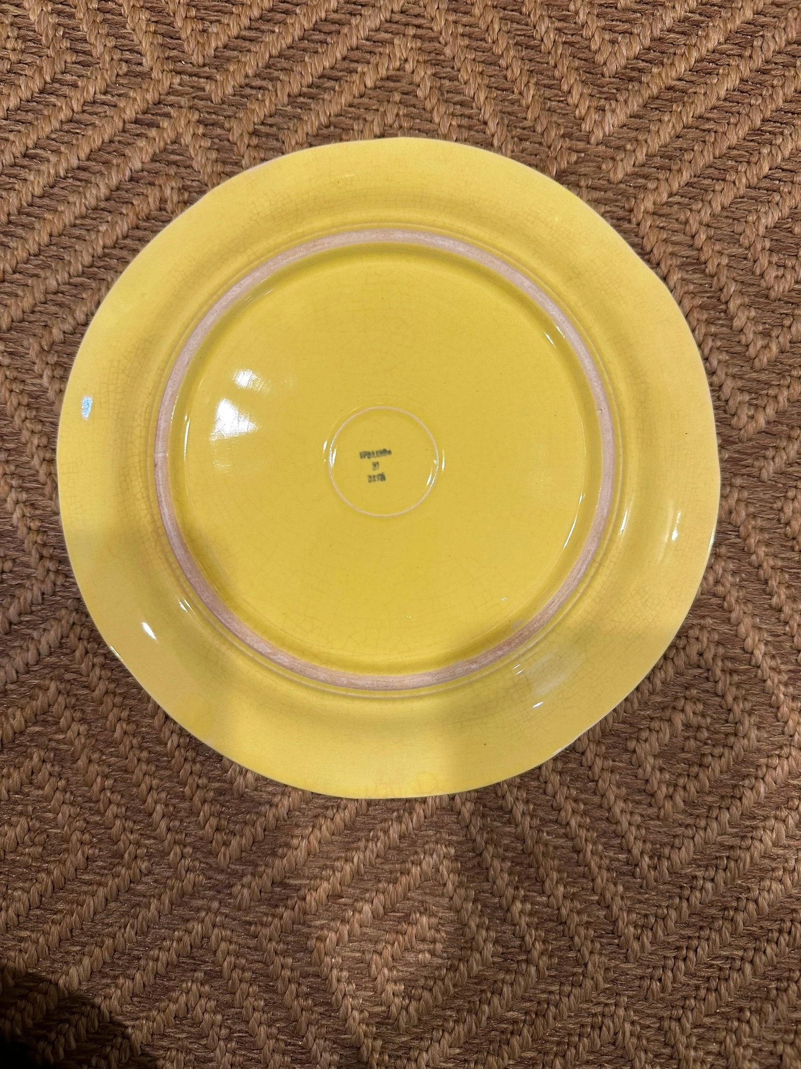 1950s Vintage Selca Yellow Majolica Cabbage Plate Set- 42 Pieces - 8